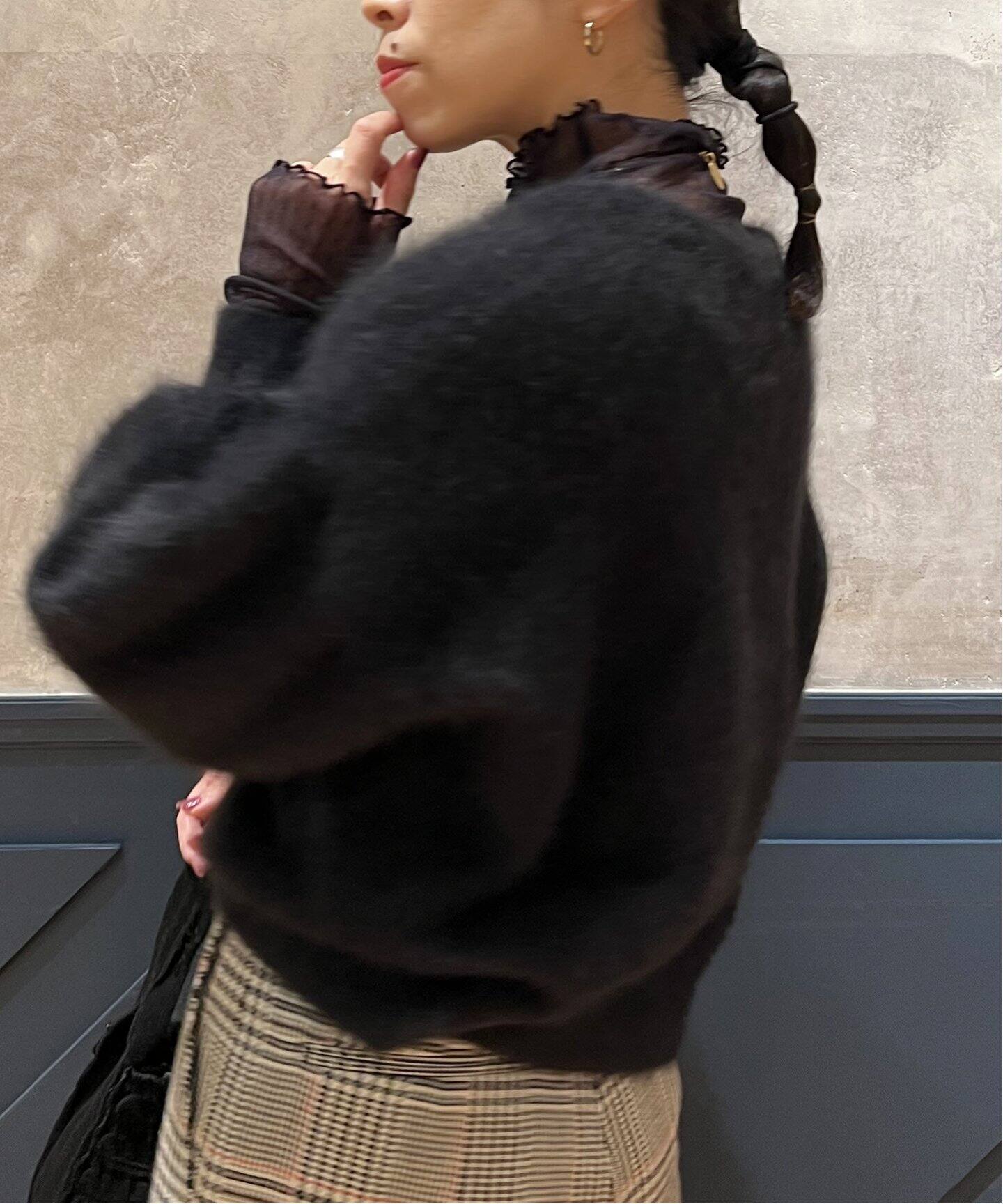 追加》IENA LA BOUCLE ドットチュールタートルネック（Tシャツ  