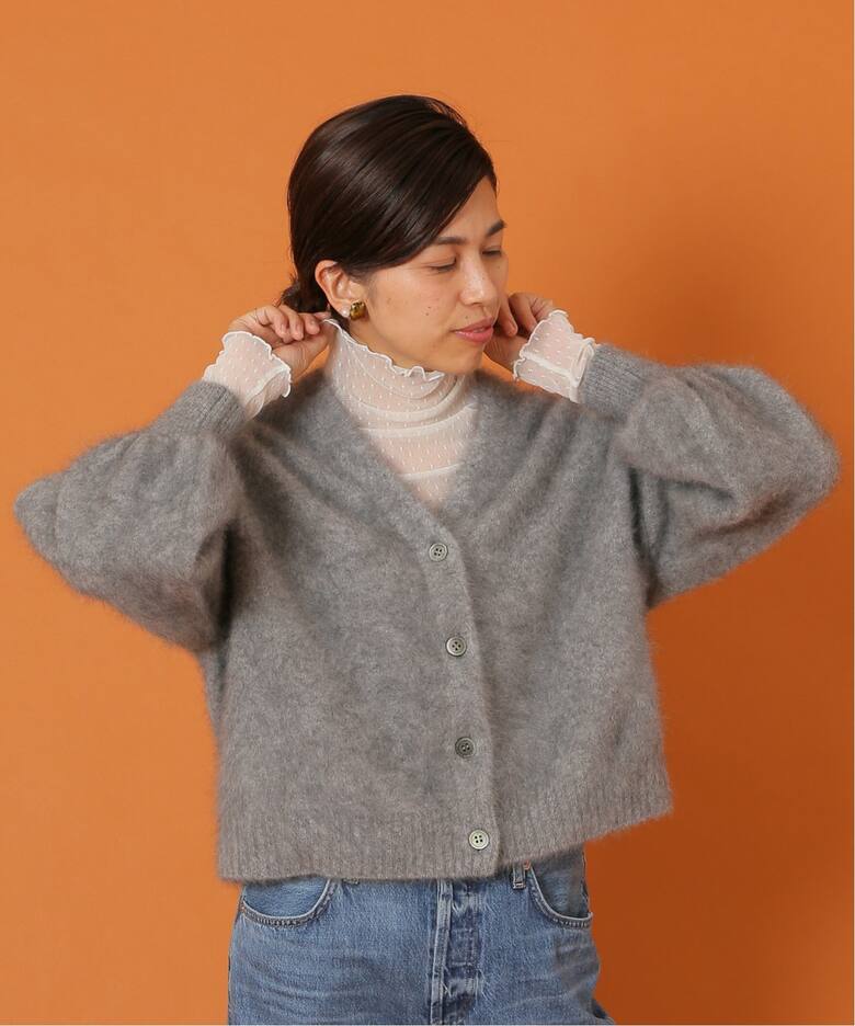 追加》IENA LA BOUCLE ドットチュールタートルネック（Tシャツ  