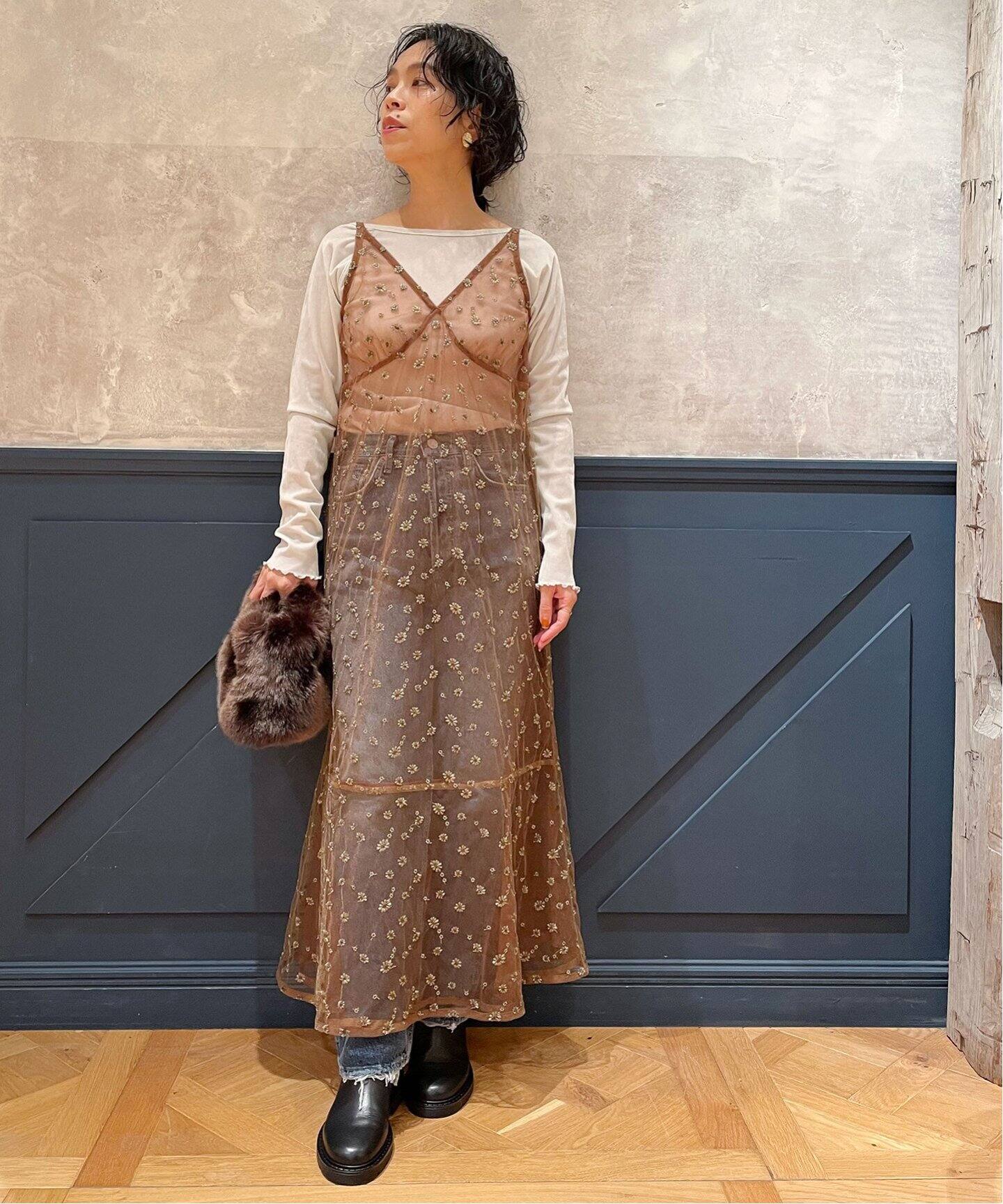 IENA LA BOUCLE フロッキーチュールロングスリーブプルオーバー（T 