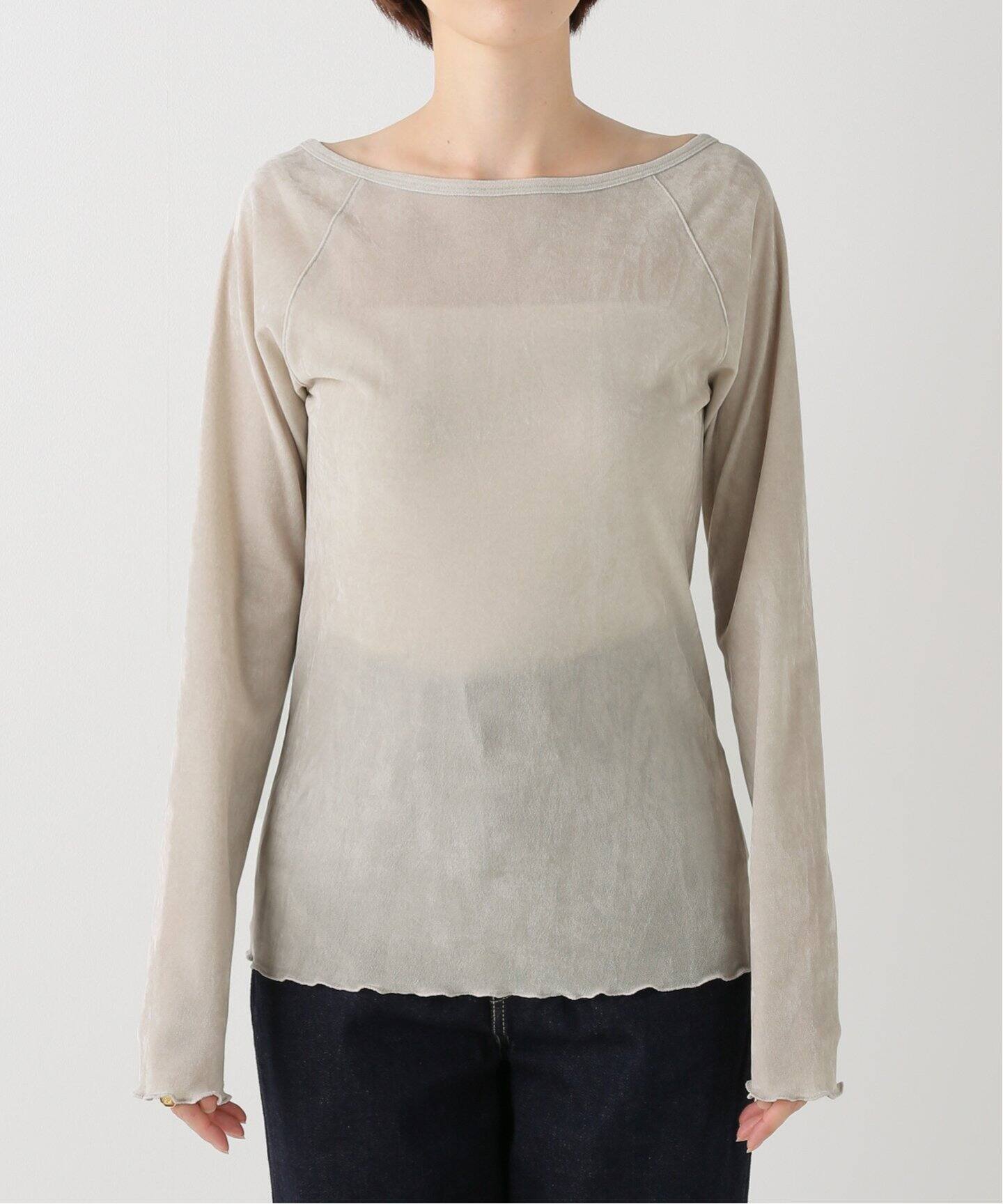 IENA LA BOUCLE フロッキーチュールロングスリーブプルオーバー（T 