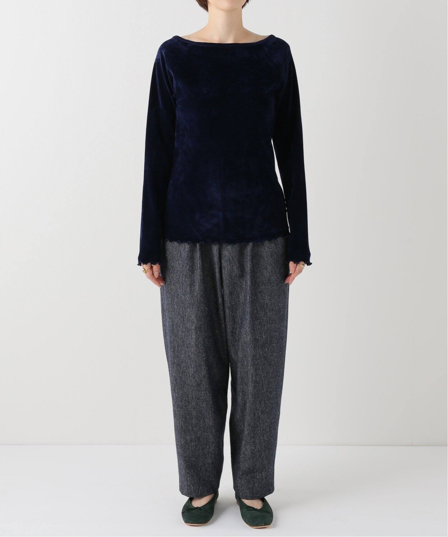 IENA LA BOUCLE フロッキーチュールロングスリーブプルオーバー（T 