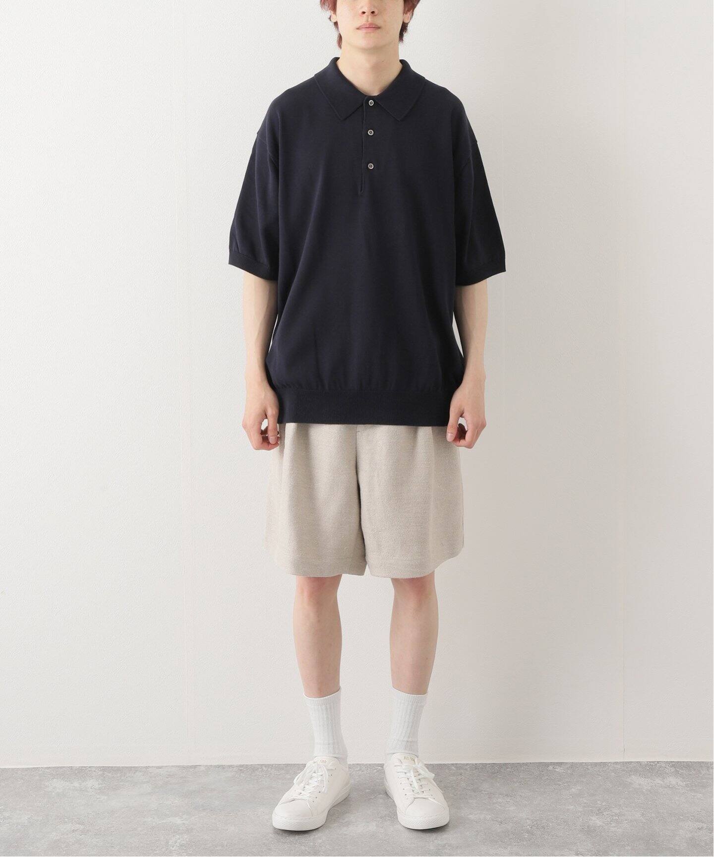 A.PRESSE/アプレッセ】Cotton Knit S/S Polo Shirts（Tシャツ 