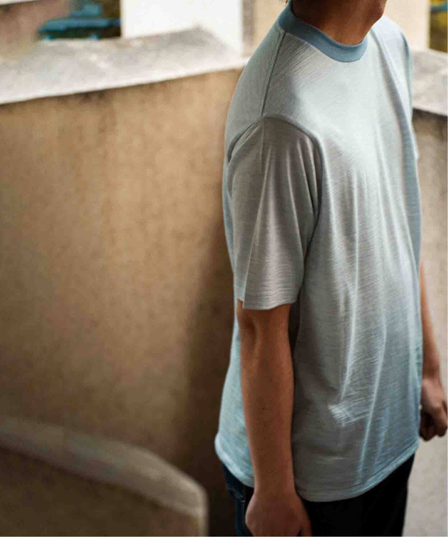 BATONER/バトナー】別注 Wool Stripe Tee STANDARD（Tシャツ 