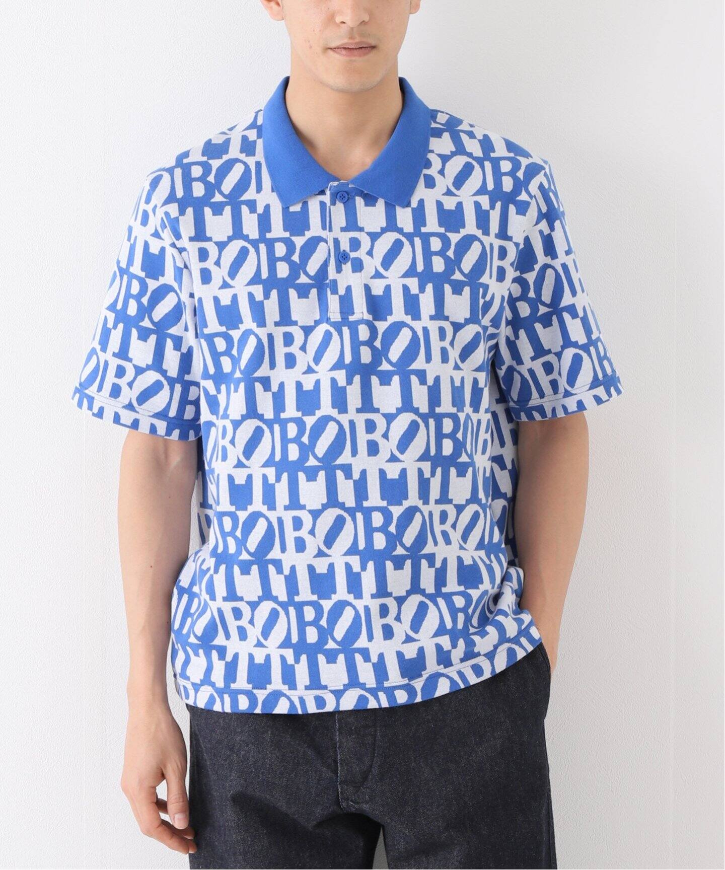 BoTT / ボット】Square Logo S/SL Jacquared ポロシャツ 