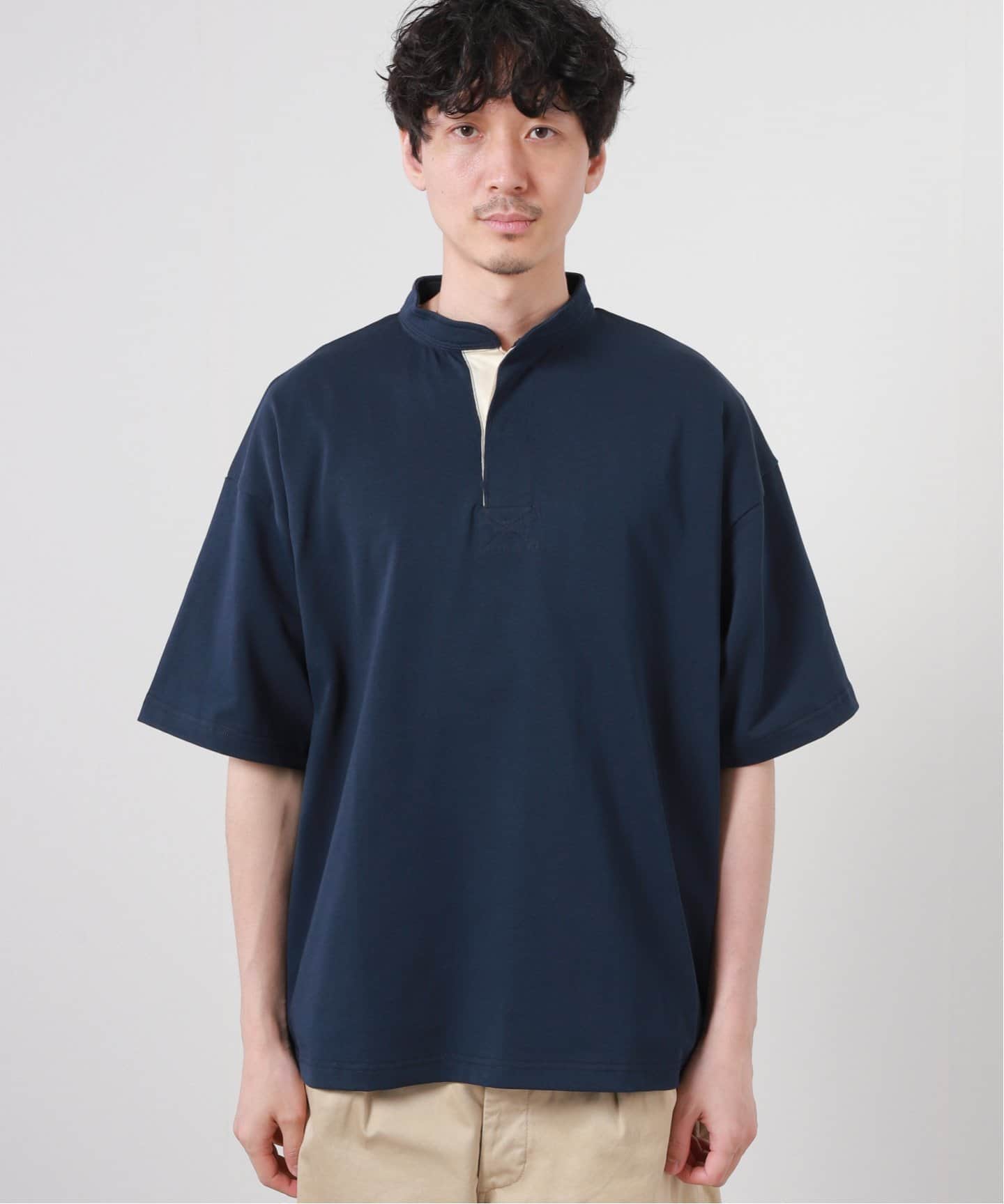 journal standardラガーシャツ 20/2 BD スタンド ラガー シャツ（Tシャツ／カットソー