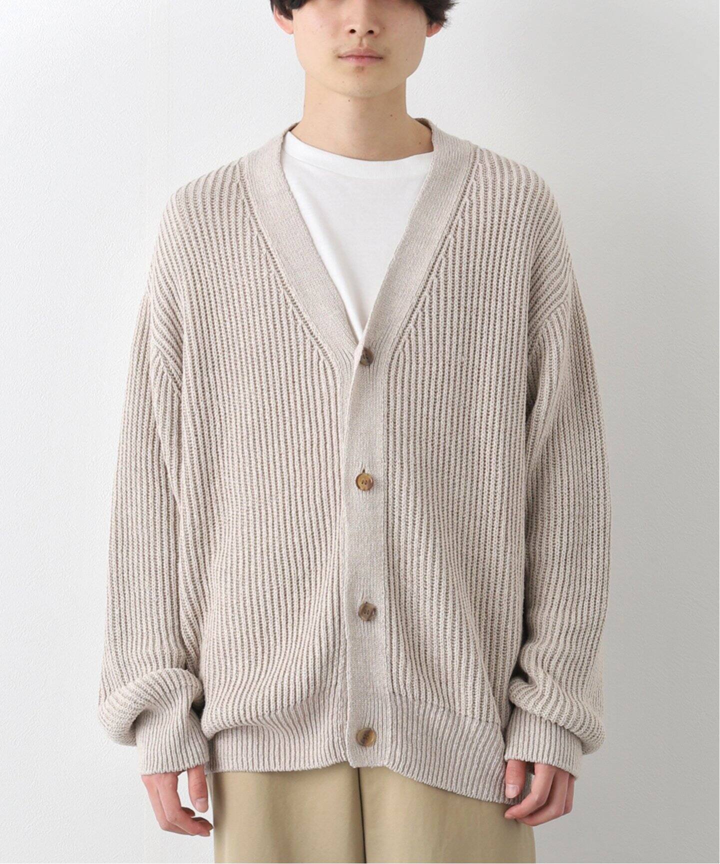 A.PRESSE/アプレッセ】Silk linen Cardigan（ニット／セーター）｜L 