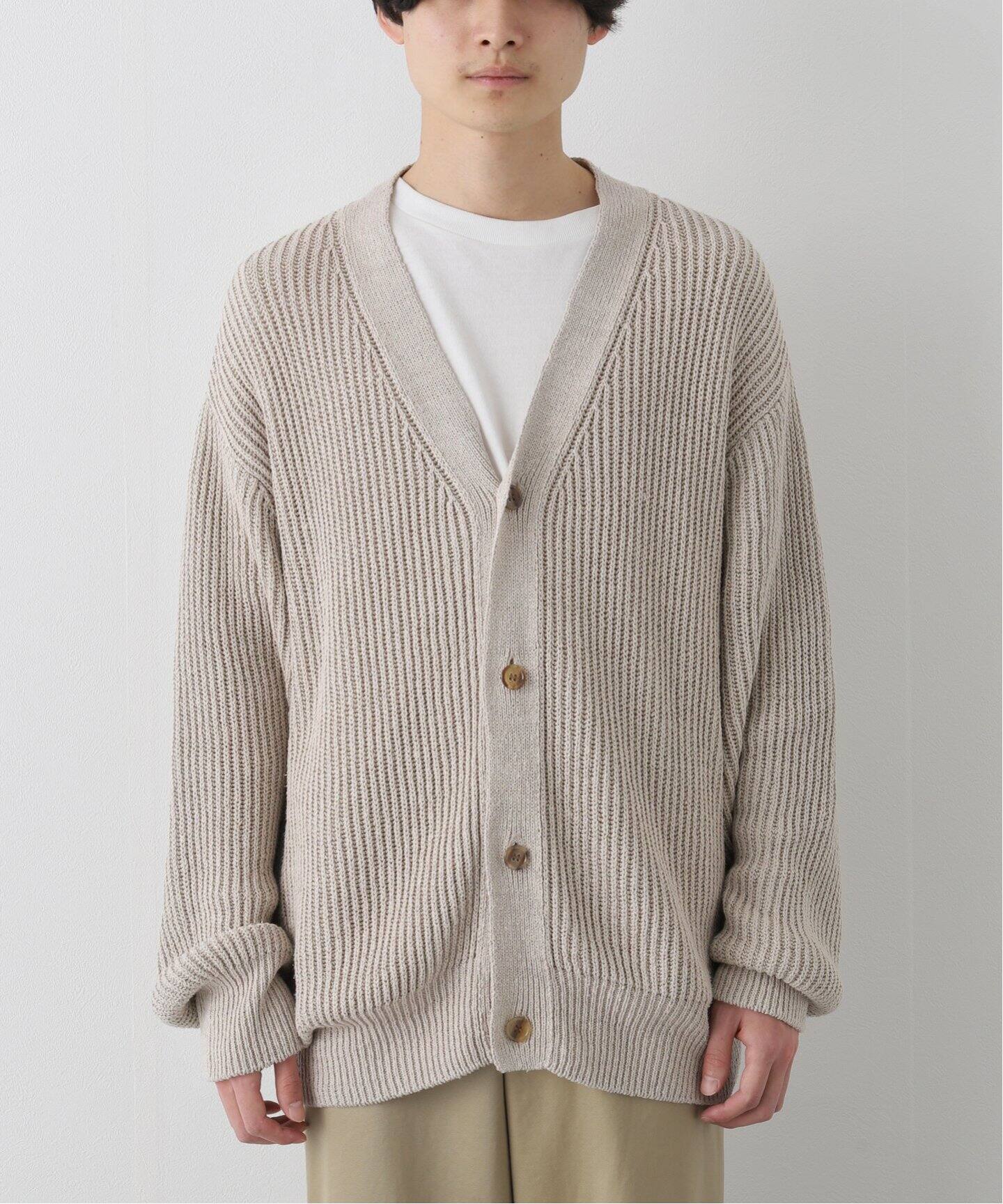 A.PRESSE/アプレッセ】Silk linen Cardigan（ニット／セーター）｜L 