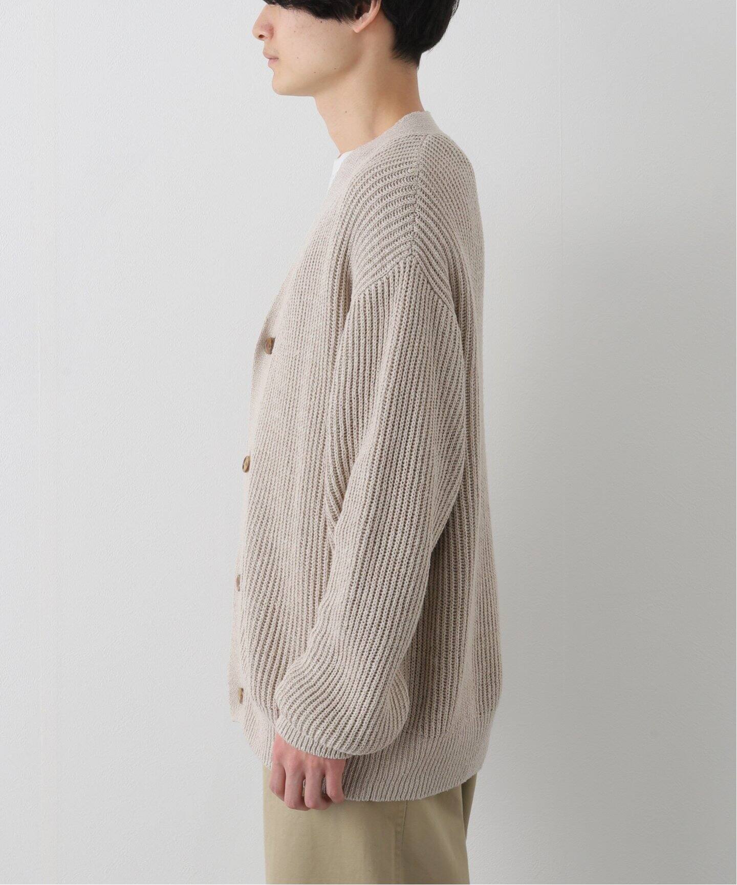A.PRESSE/アプレッセ】Silk linen Cardigan（ニット／セーター）｜L 