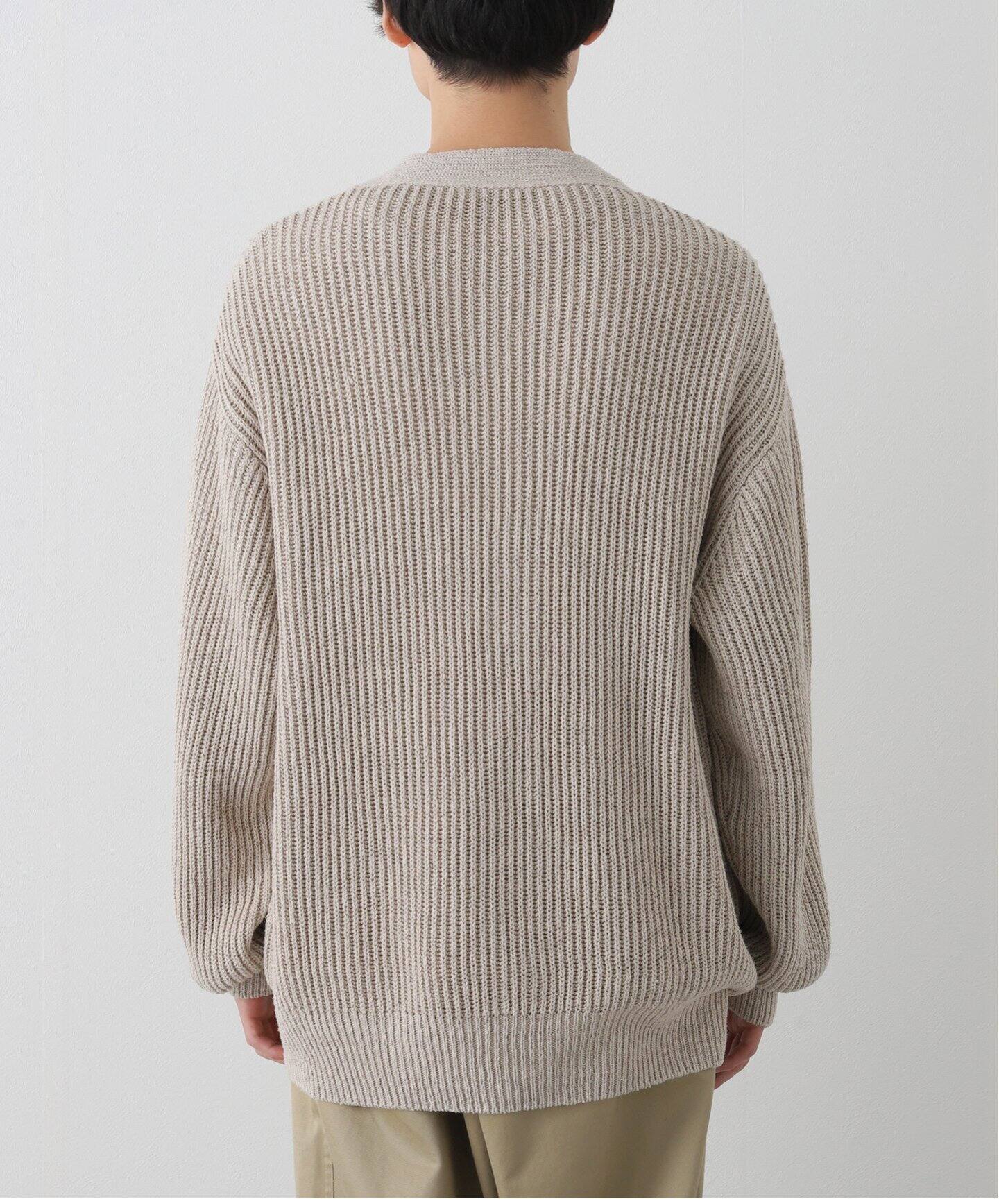 A.PRESSE/アプレッセ】Silk linen Cardigan（ニット／セーター）｜L 