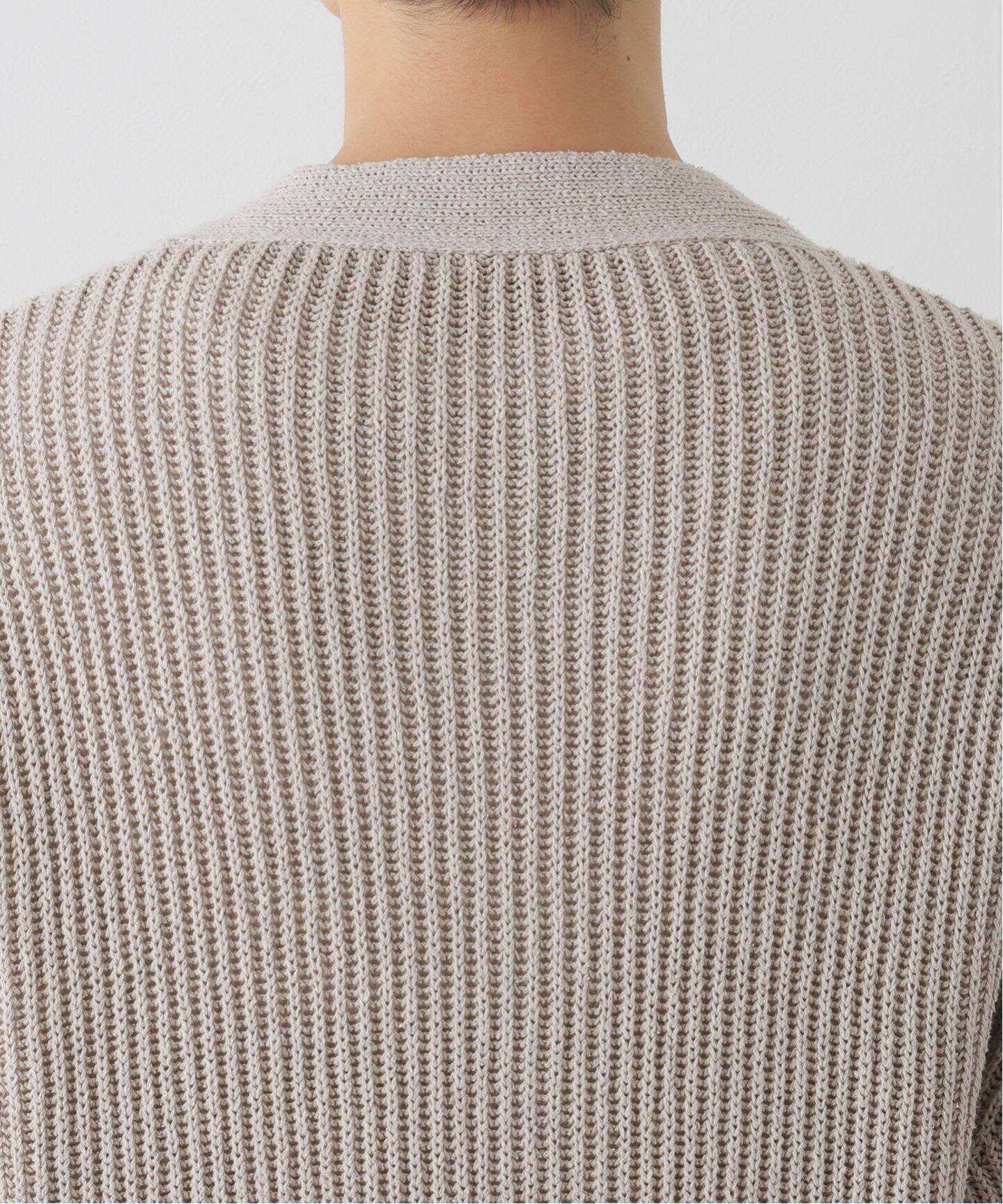 A.PRESSE/アプレッセ】Silk linen Cardigan（ニット／セーター）｜L 