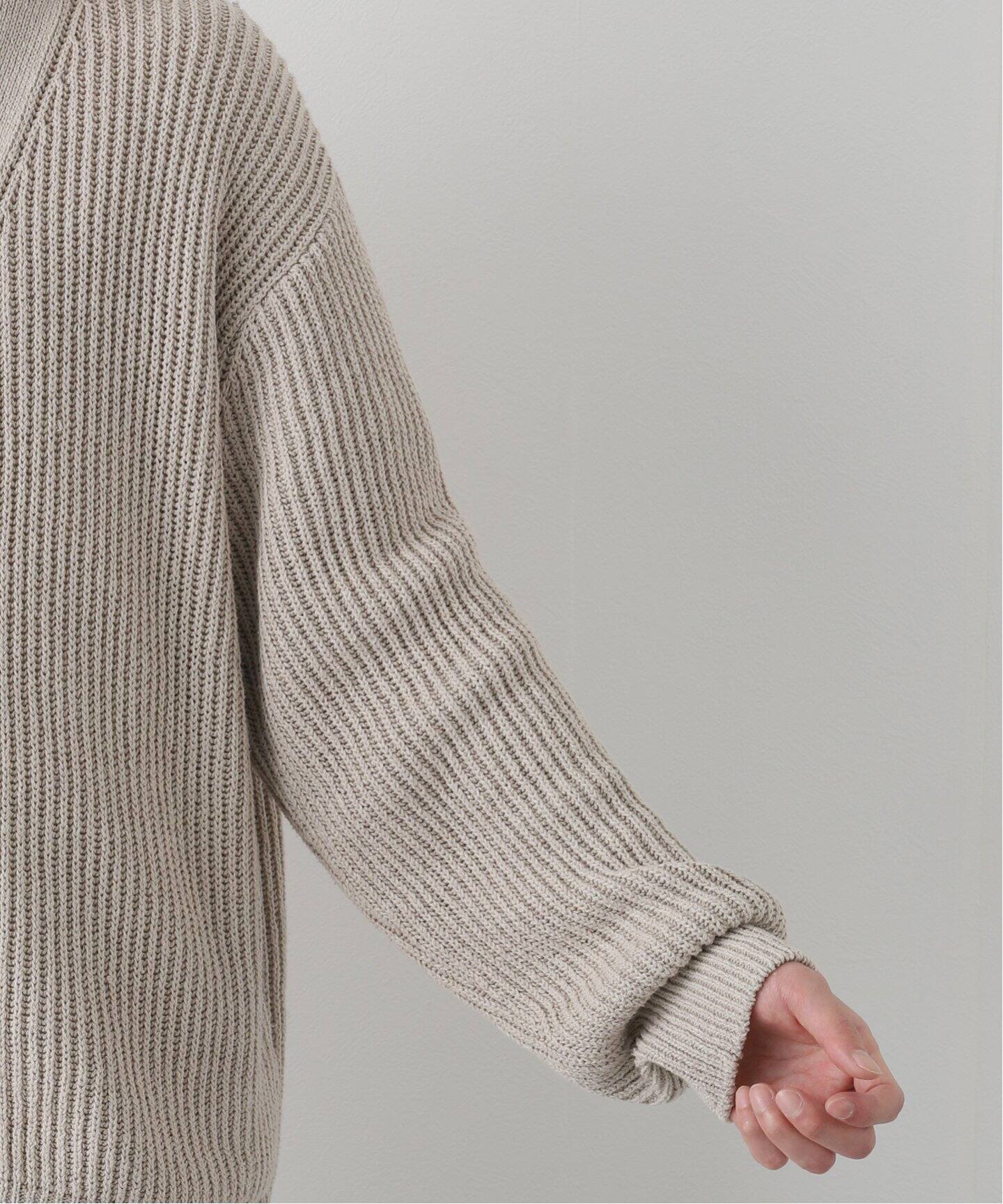 A.PRESSE/アプレッセ】Silk linen Cardigan（ニット／セーター）｜L 