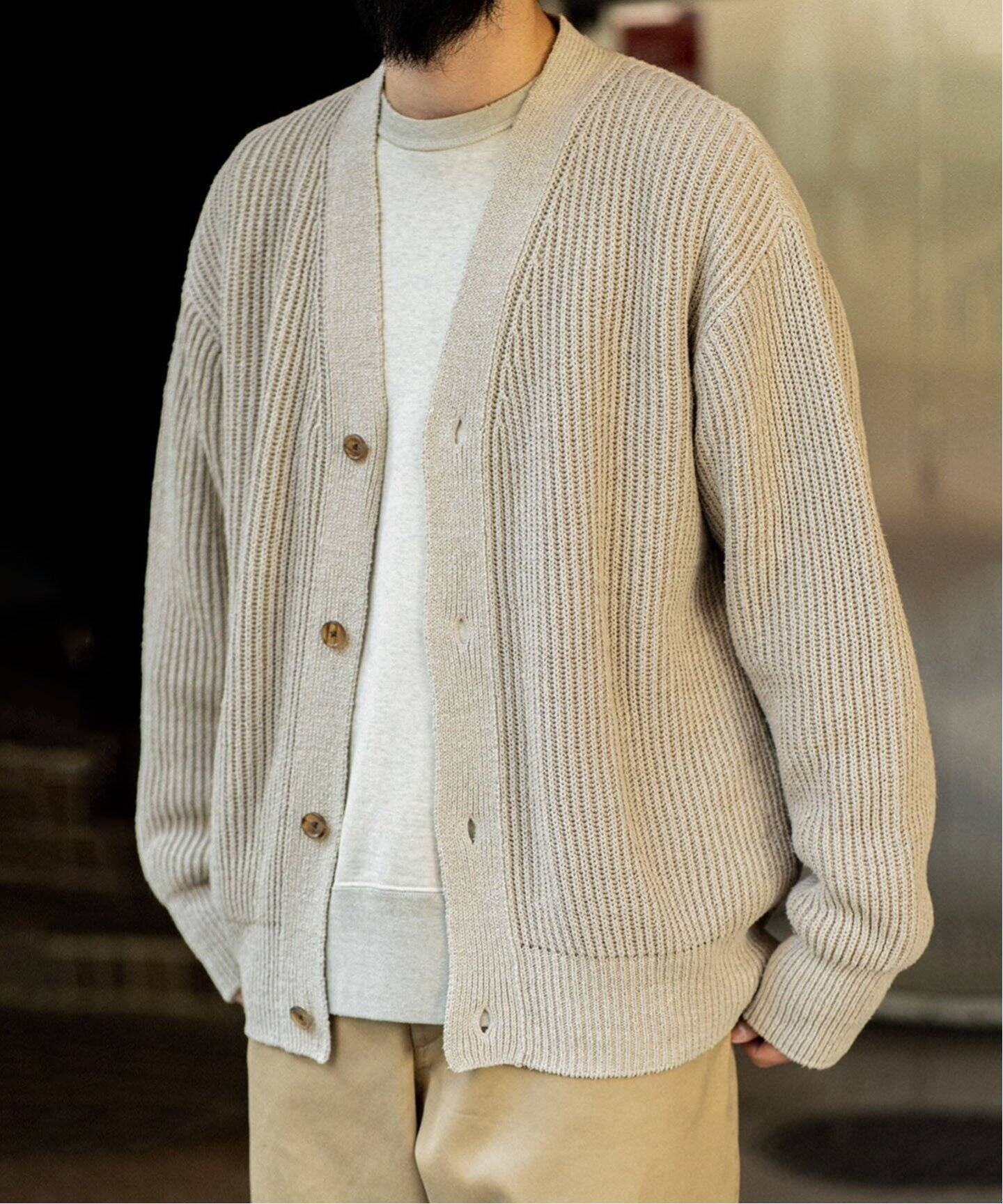 A.PRESSE/アプレッセ】Silk linen Cardigan（ニット／セーター）｜L 