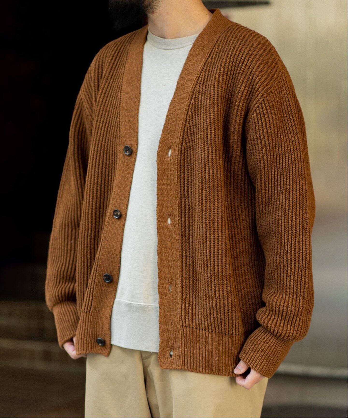 A.PRESSE/アプレッセ】Silk linen Cardigan（ニット／セーター）｜L  