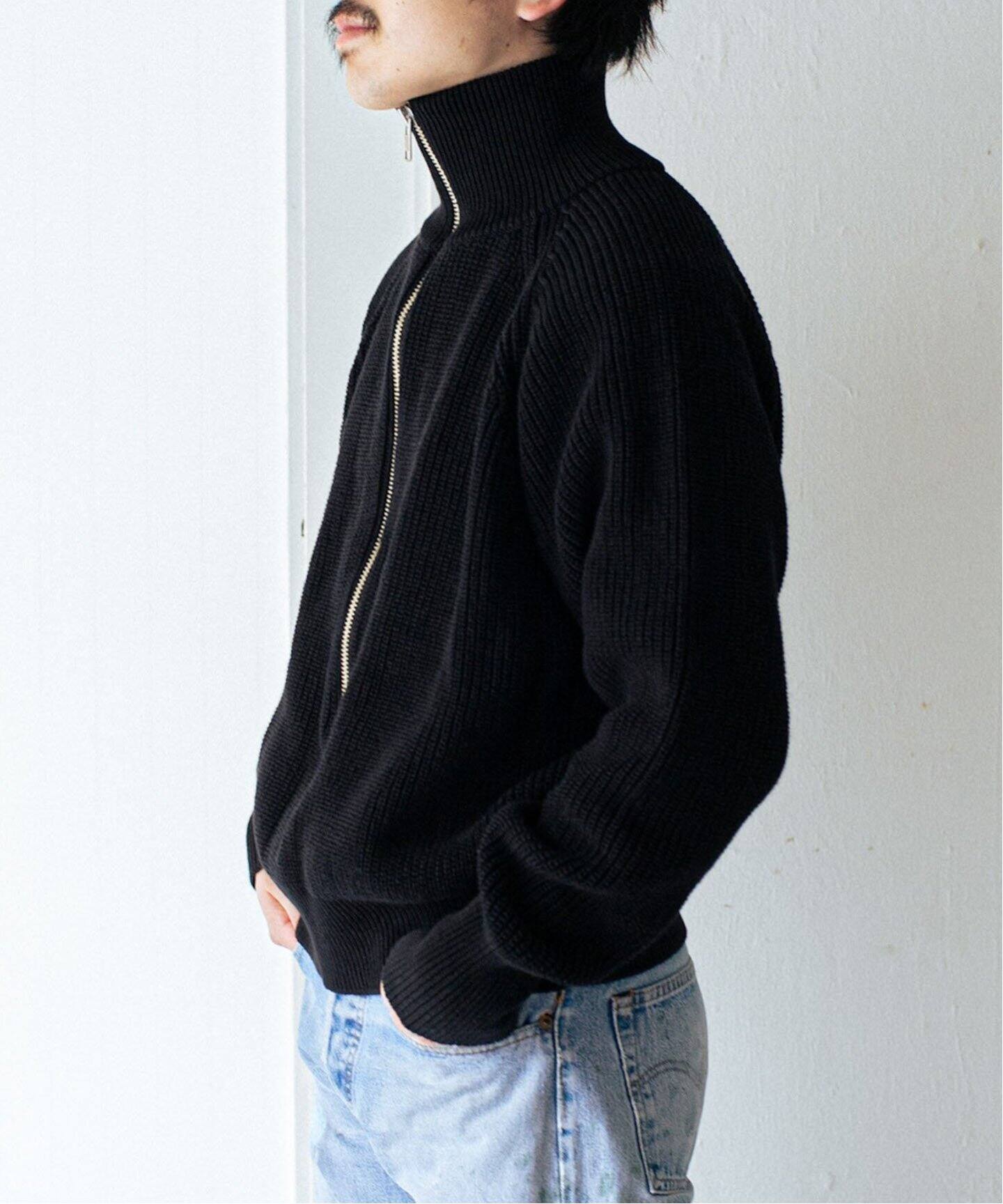 BATONER/バトナー】別注 Half Zip Ficsherman Knit（ニット／セーター 
