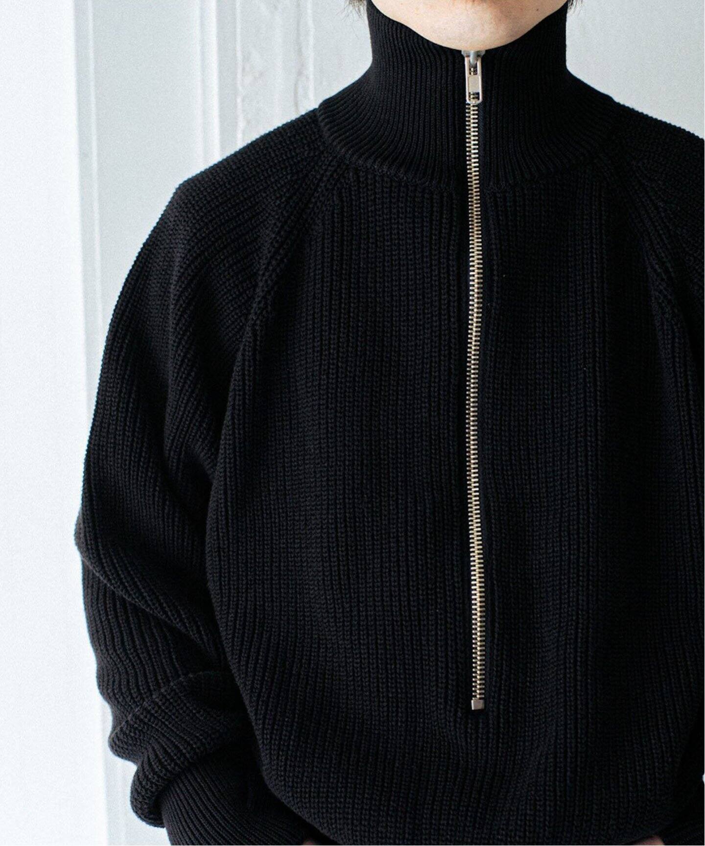 BATONER/バトナー】別注 Half Zip Ficsherman Knit（ニット／セーター 