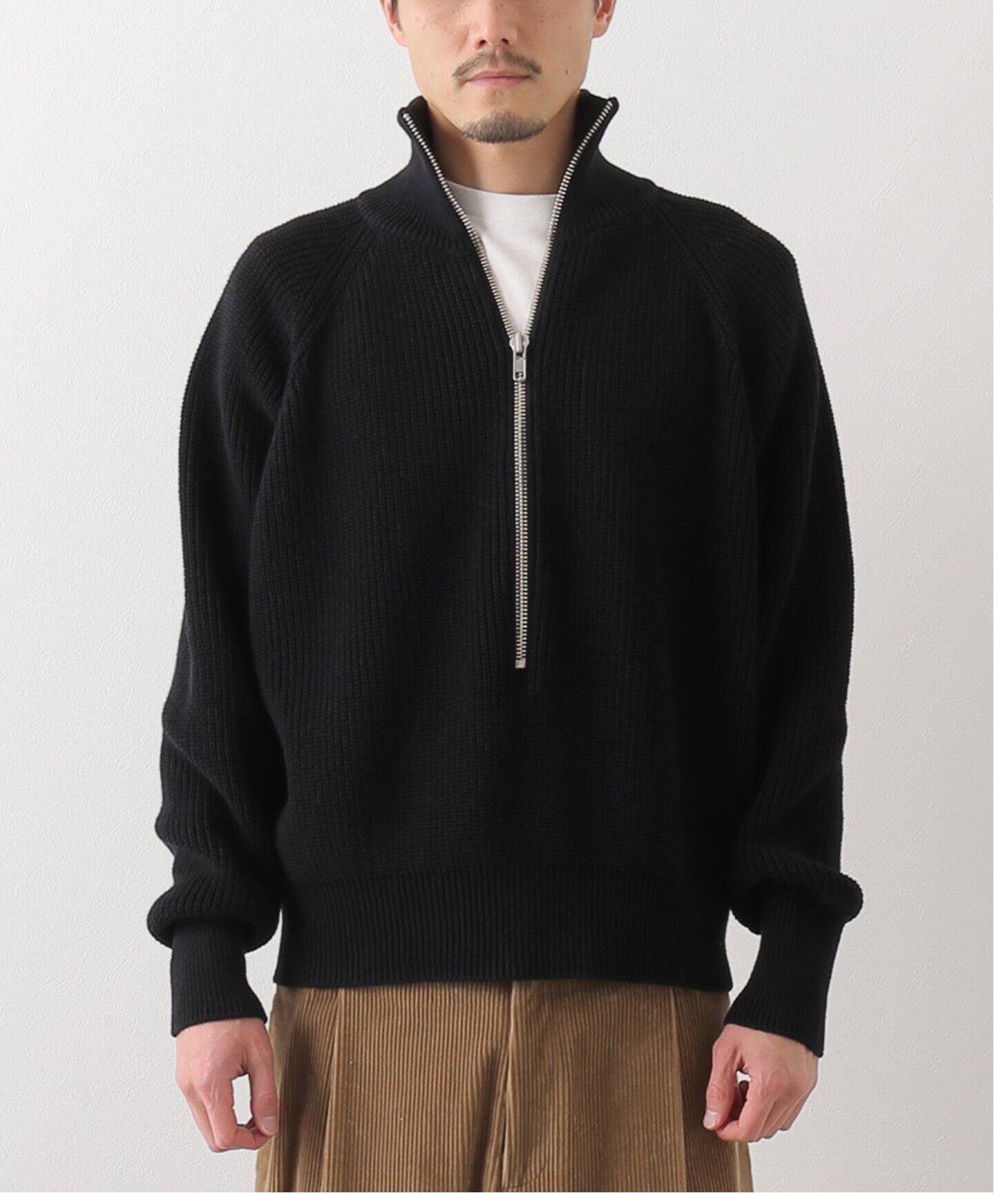 BATONER/バトナー】別注 Half Zip Ficsherman Knit（ニット／セーター 