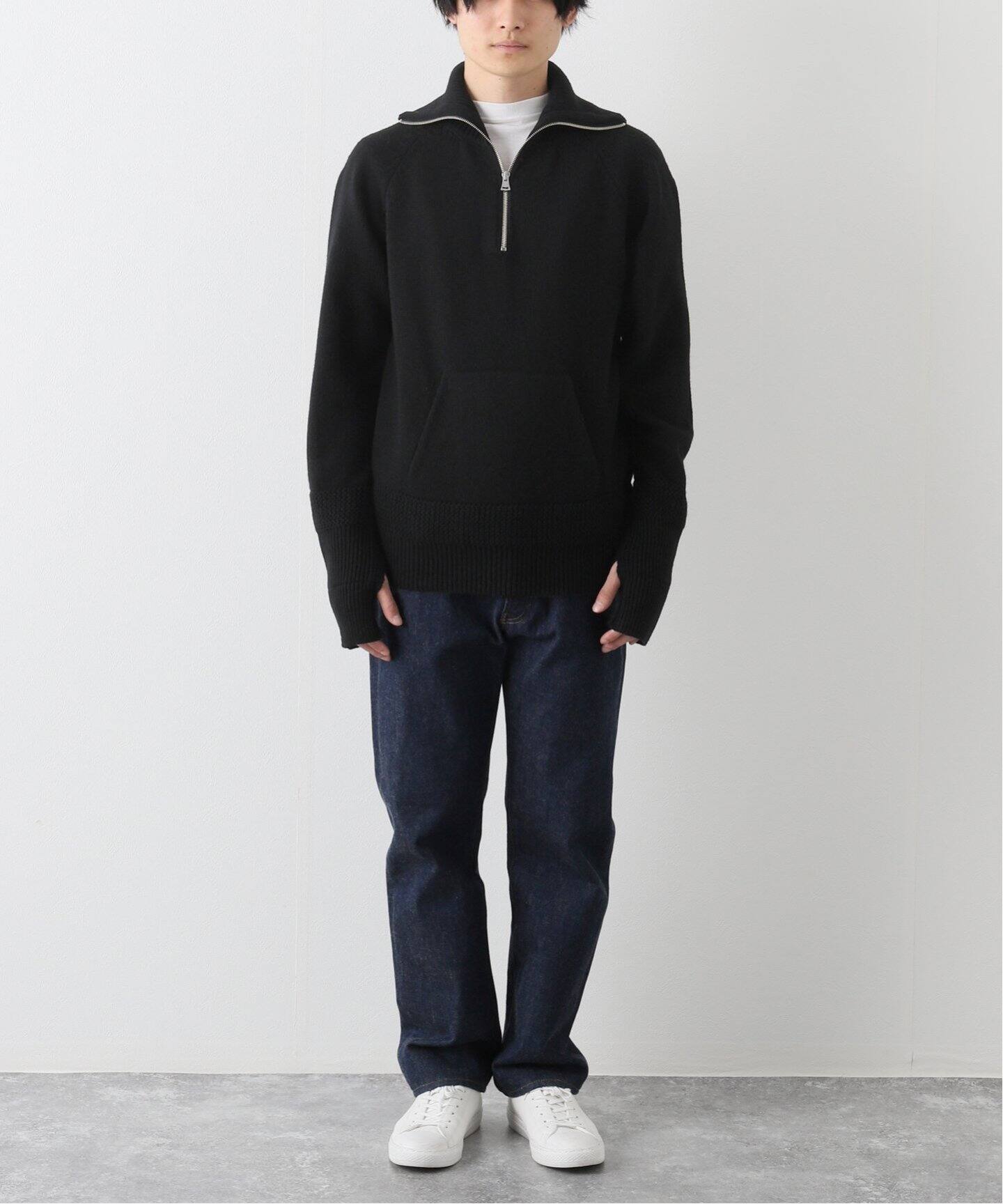 MAATEE&SONS / マーティー & サンズ】HALF JIP MILITARY SWEATER 