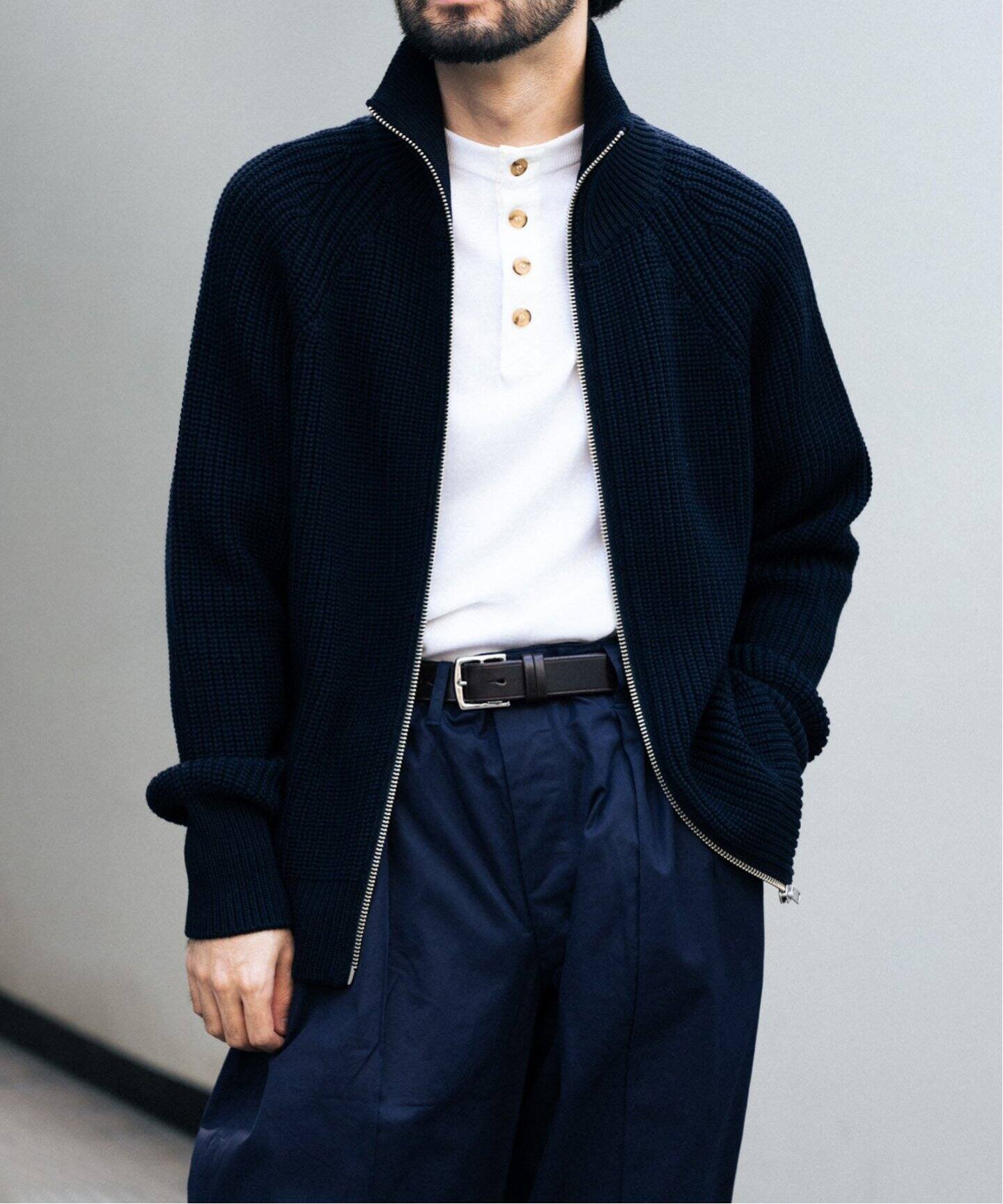 BATONER/バトナー】別注 Ficsherman Drivers Knit（ニット／セーター  