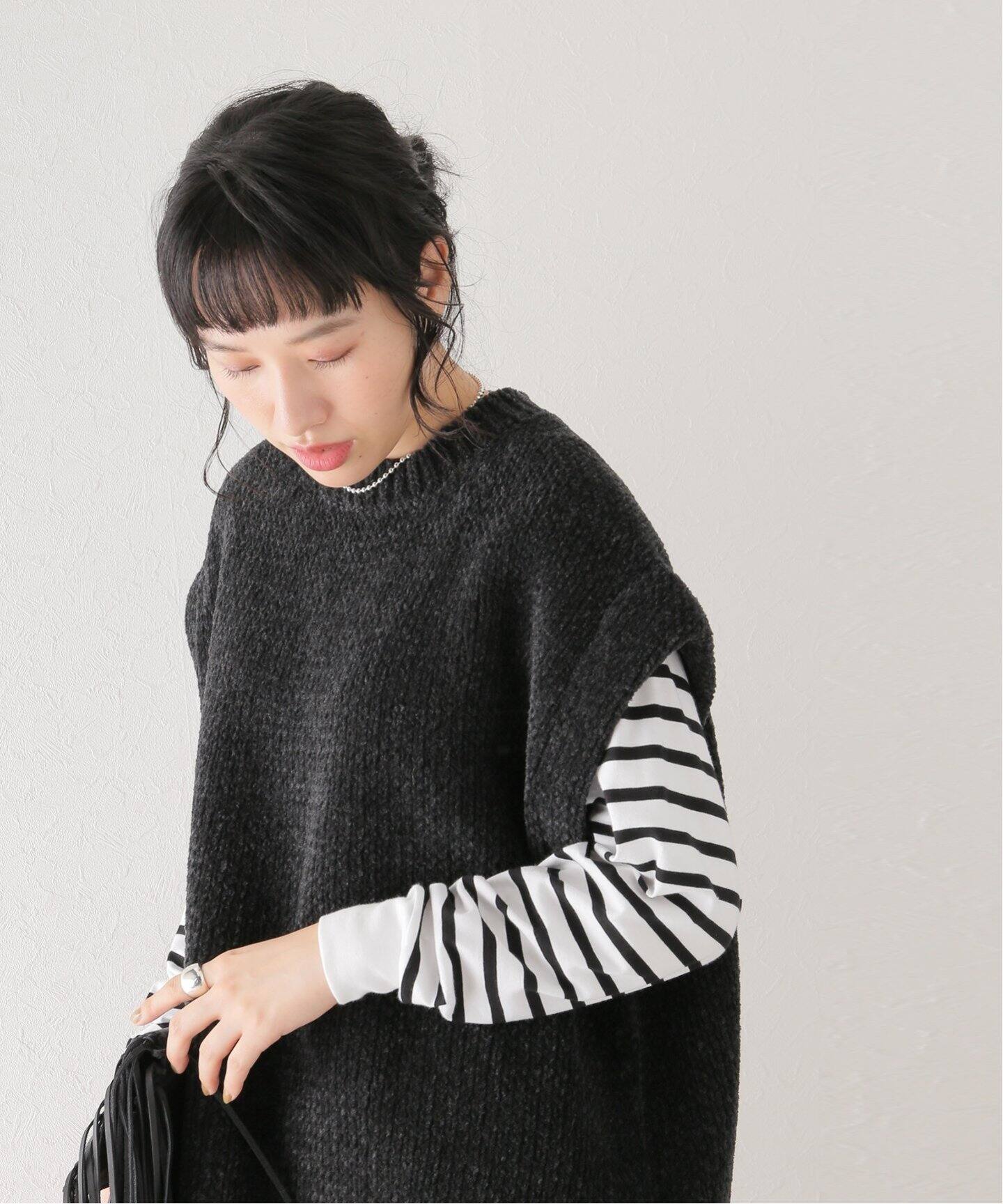 ATON / エイトン】WOOL MOLE CREW NECK VEST（ベスト）｜BOICE FROM 
