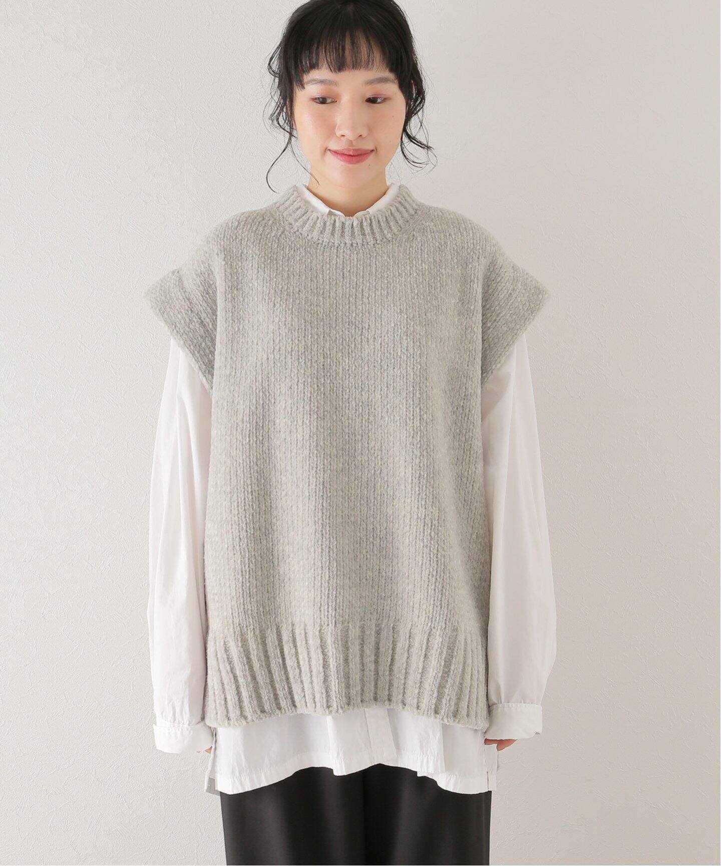 ATON / エイトン】WOOL MOLE CREW NECK VEST（ベスト）｜BOICE FROM 