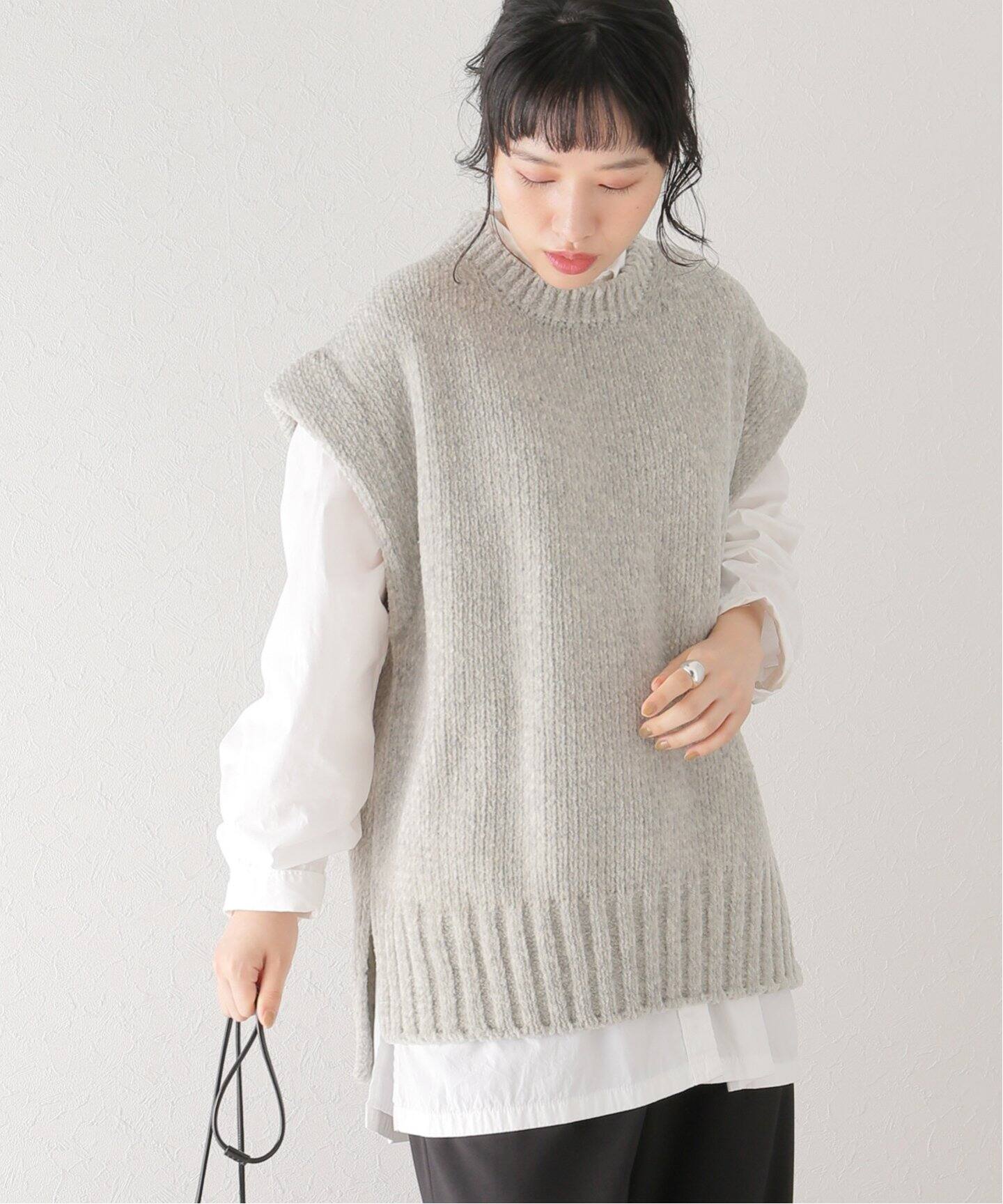 ATON / エイトン】WOOL MOLE CREW NECK VEST（ベスト）｜BOICE FROM 