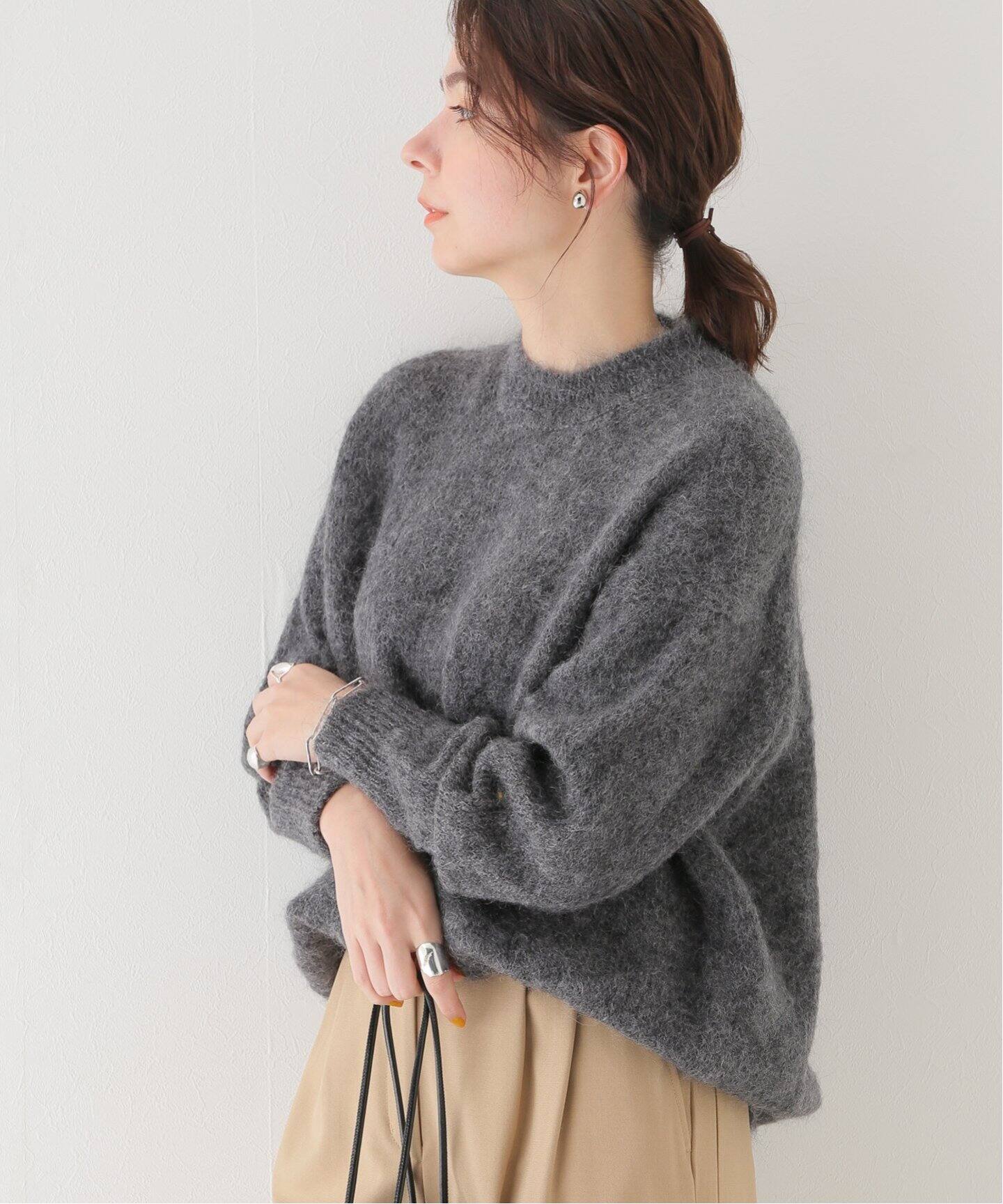 SACRA / サクラ】EXTRA FINE KID MOHAIR(MIX BREND)（ニット／セーター  