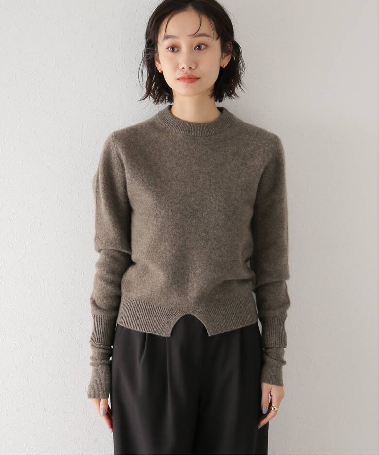 CLANE / クラネ】LAYER SLEEVE YAK KNIT TOPS（ニット／セーター 
