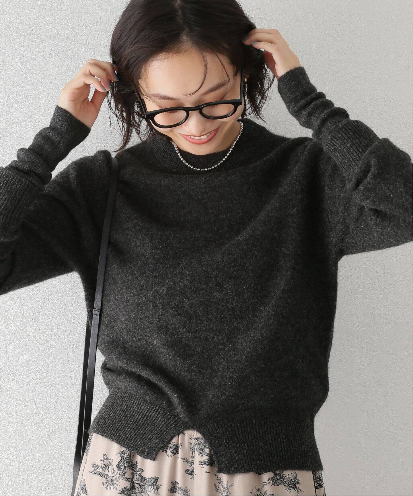 CLANE / クラネ】LAYER SLEEVE YAK KNIT TOPS（ニット／セーター 
