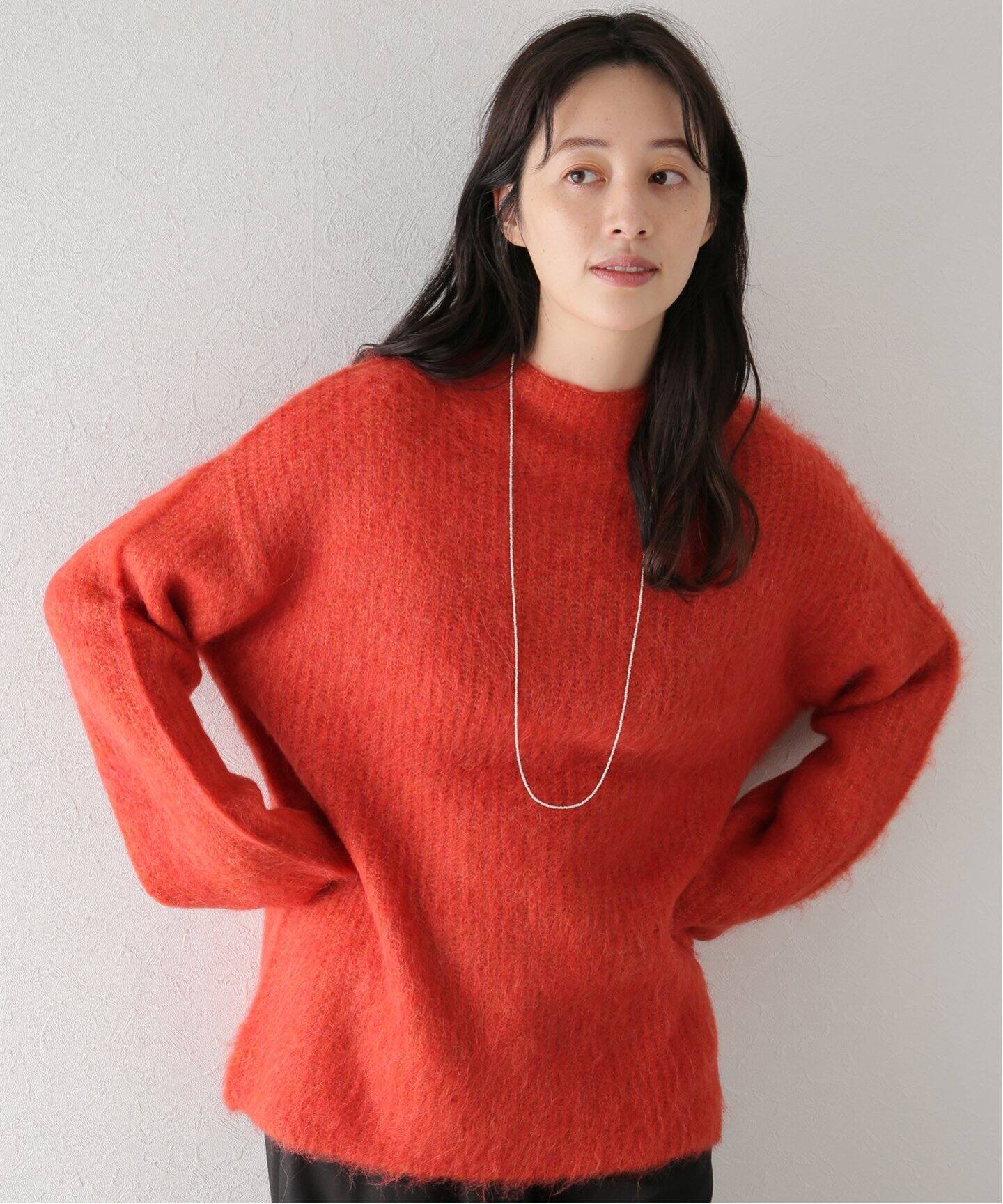 CLANE / クラネ】BOAT NECK MOHAIR OVER KNIT TOPS（ニット／セーター 