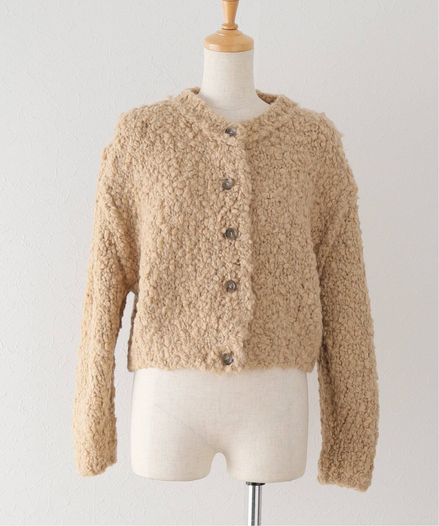 CLANE / クラネ】TEDDY BEAR HAND KNIT TOPS（カーディガン 