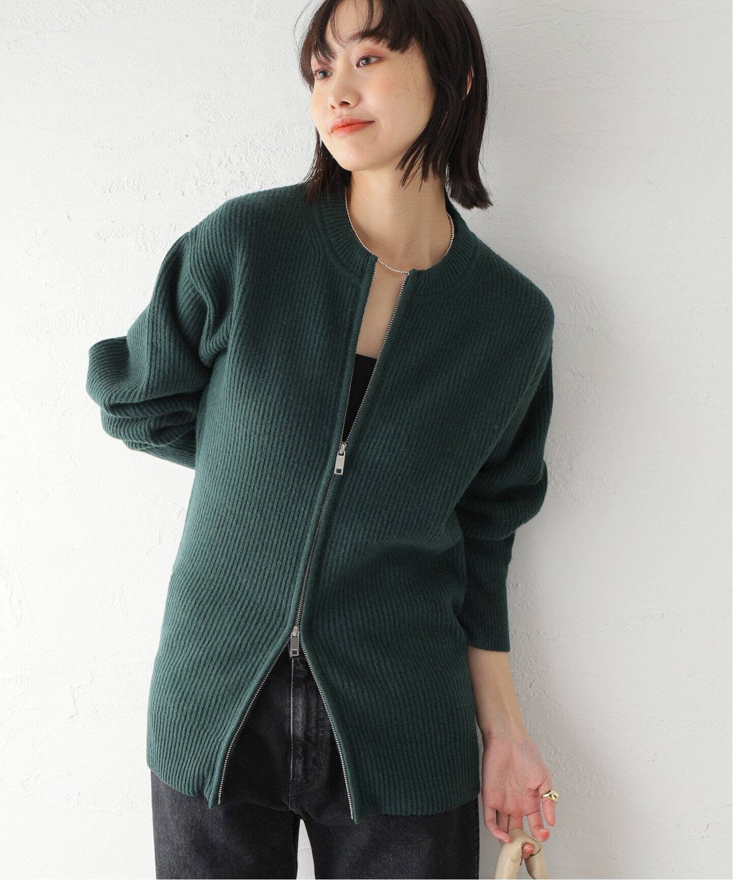 CLANE / クラネ】ZIP RIB KNIT TOPS（カーディガン）｜BOICE FROM 