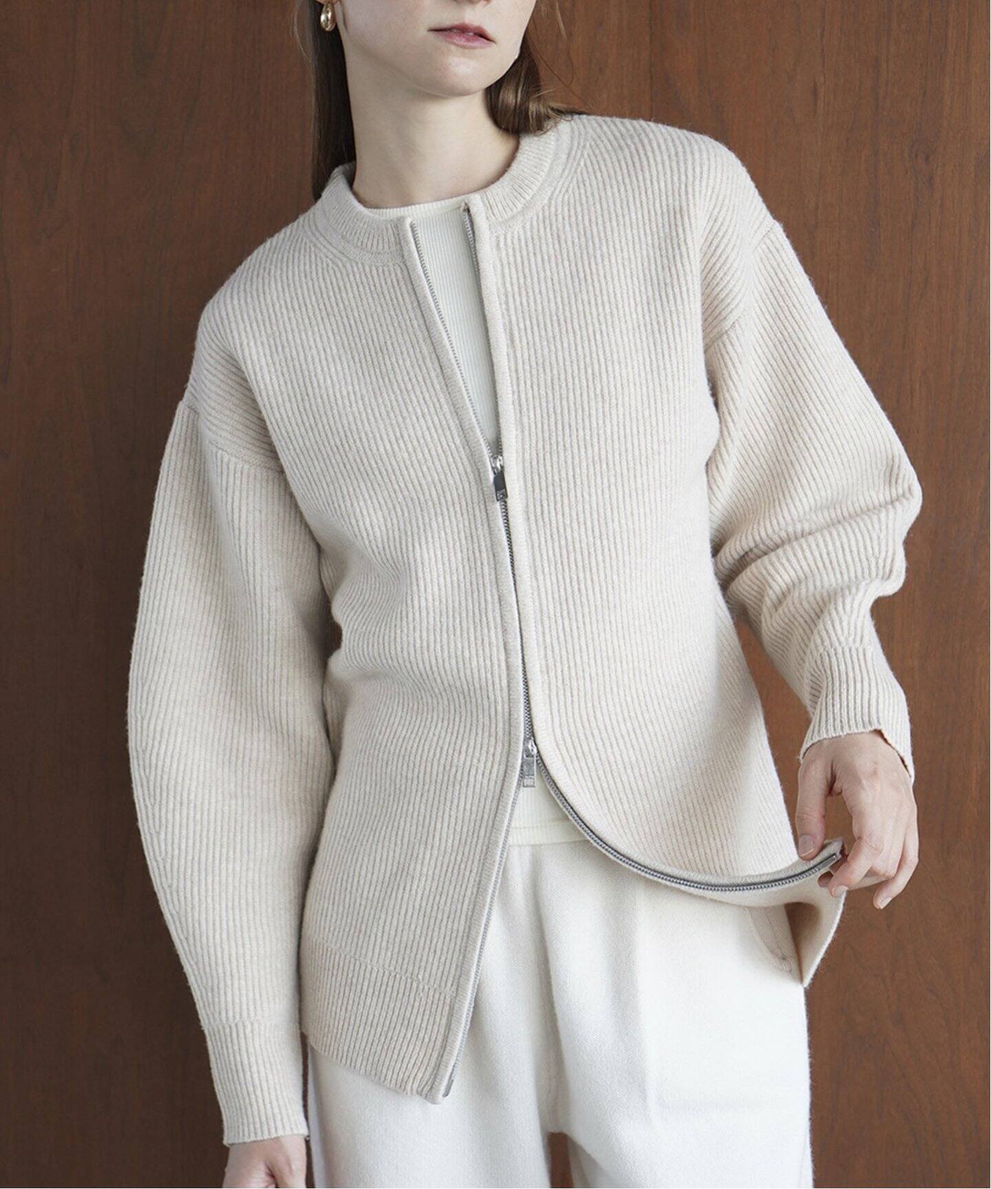 CLANE / クラネ】ZIP RIB KNIT TOPS（カーディガン）｜BOICE FROM 