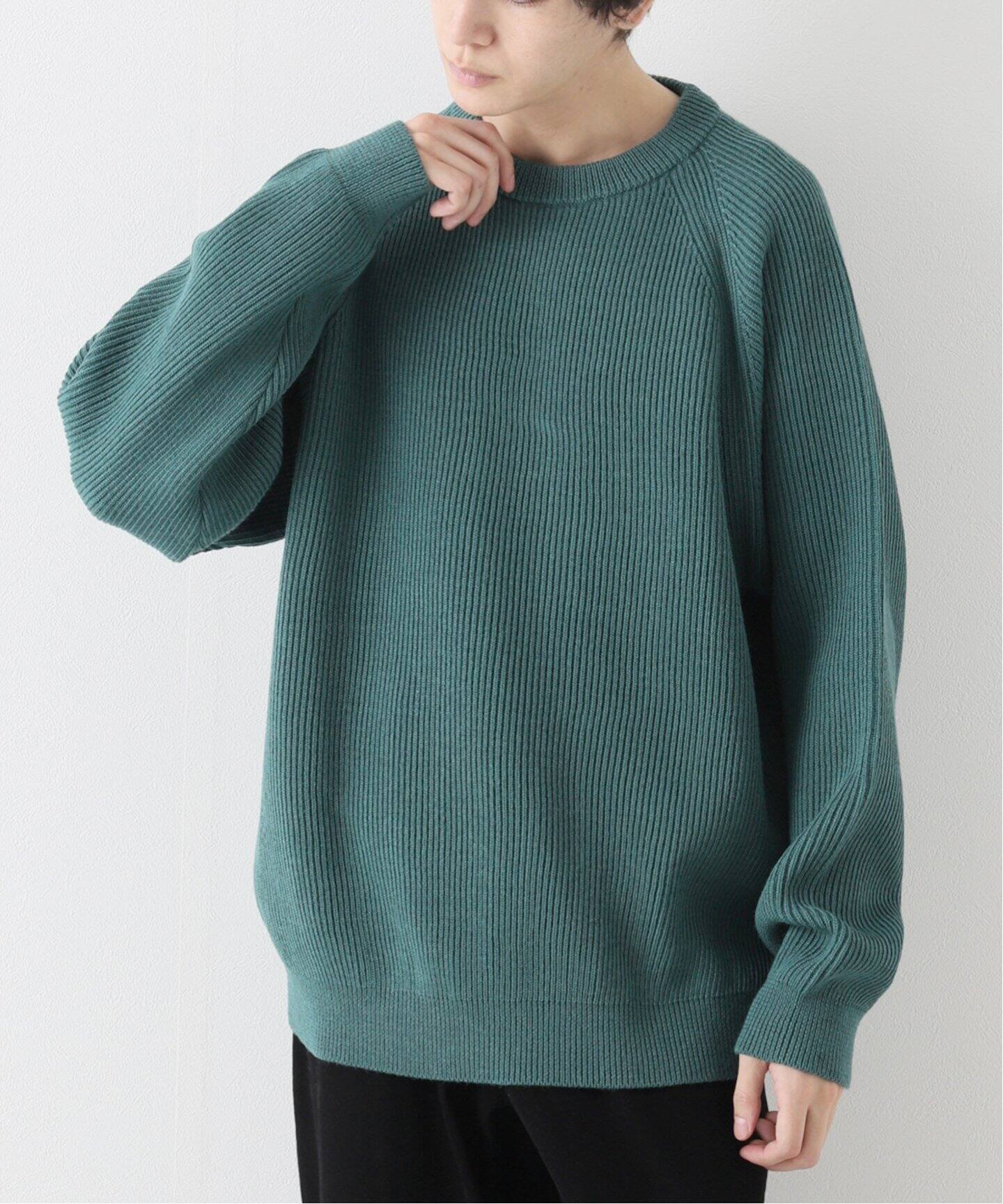 EVCON / エビコン】SHETLAND WOOL LOW GAGE CREW（ニット／セーター 