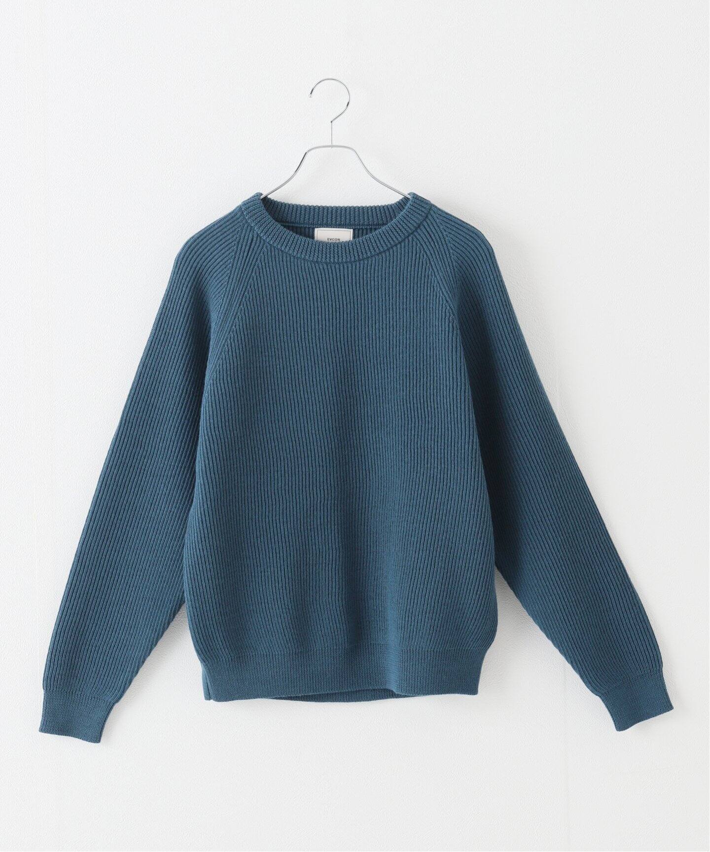 EVCON / エビコン】SHETLAND WOOL LOW GAGE CREW（ニット／セーター 