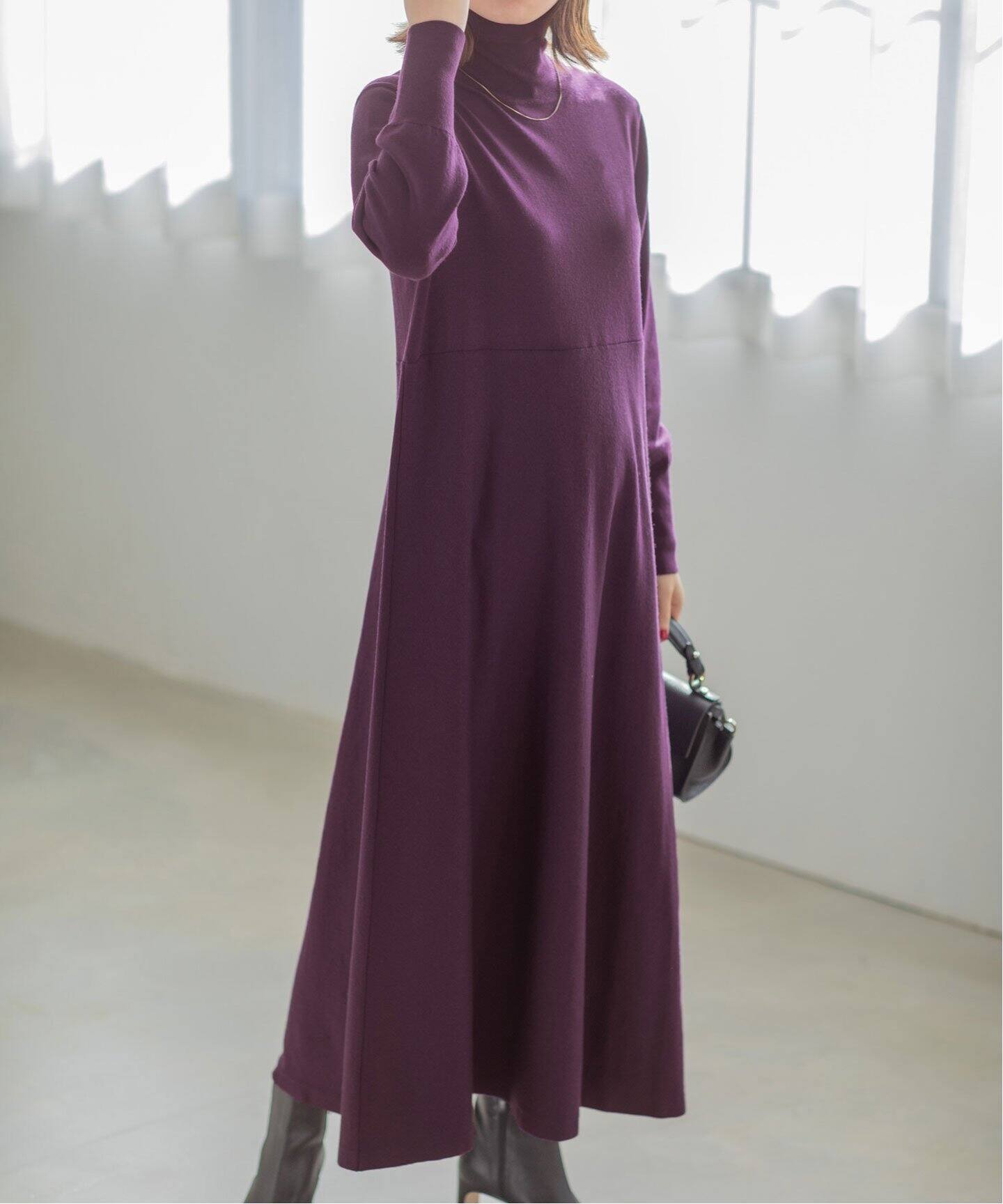 タートルフレアーワンピース（ニットワンピース）｜La Totalite（ラ  