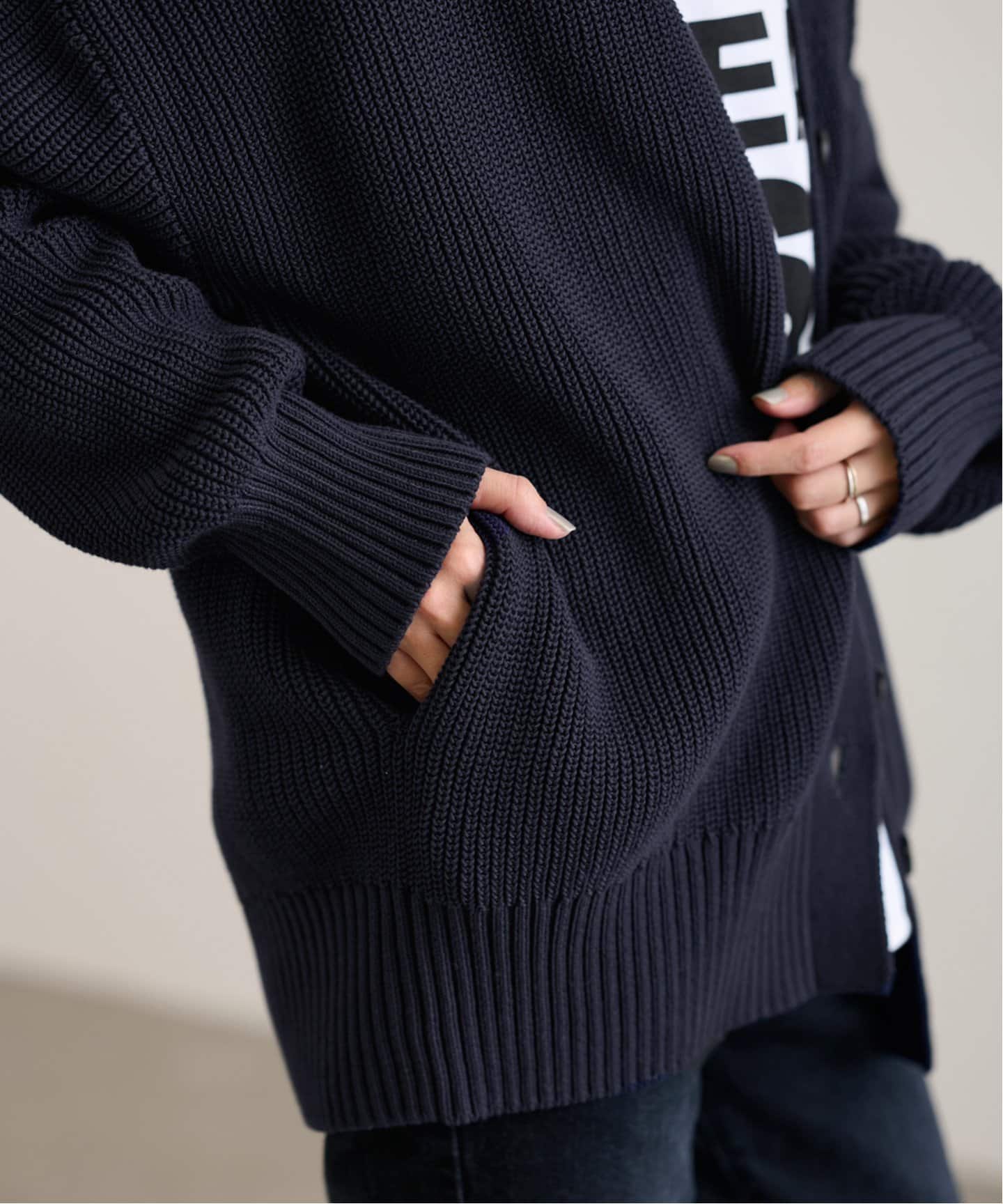 畦Vネックカーディガン（カーディガン）｜FRAMeWORK（フレームワーク