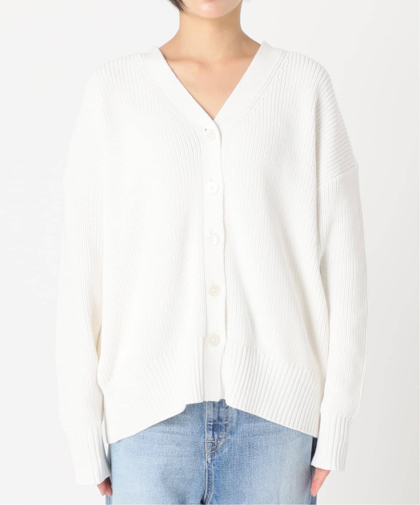 畦Vネックカーディガン（カーディガン）｜FRAMeWORK（フレーム