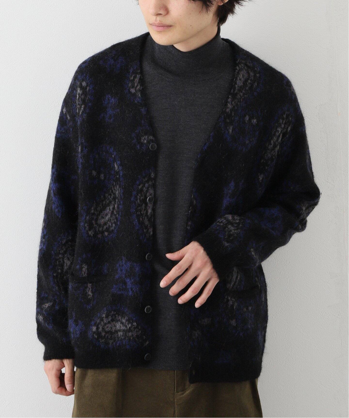 LA BOUCLE / ラブークル】モヘヤ / ウール ジャガード カーディガン  