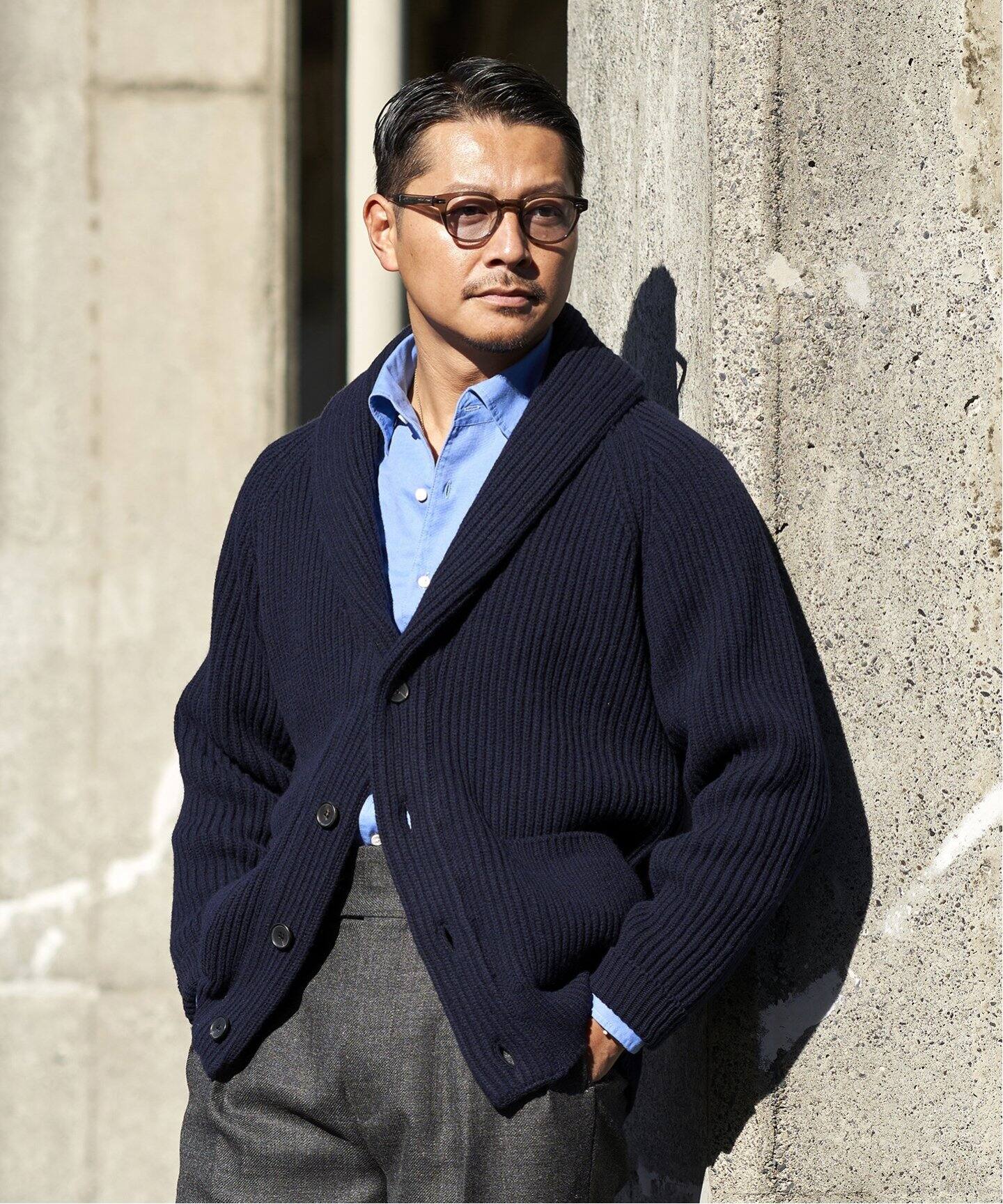 avancer / アボンシェル】ショールカラー カーディガン（カーディガン  