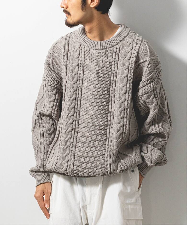 スポンディッシュ オーバーサイズ ケーブルニット（ニット／セーター 