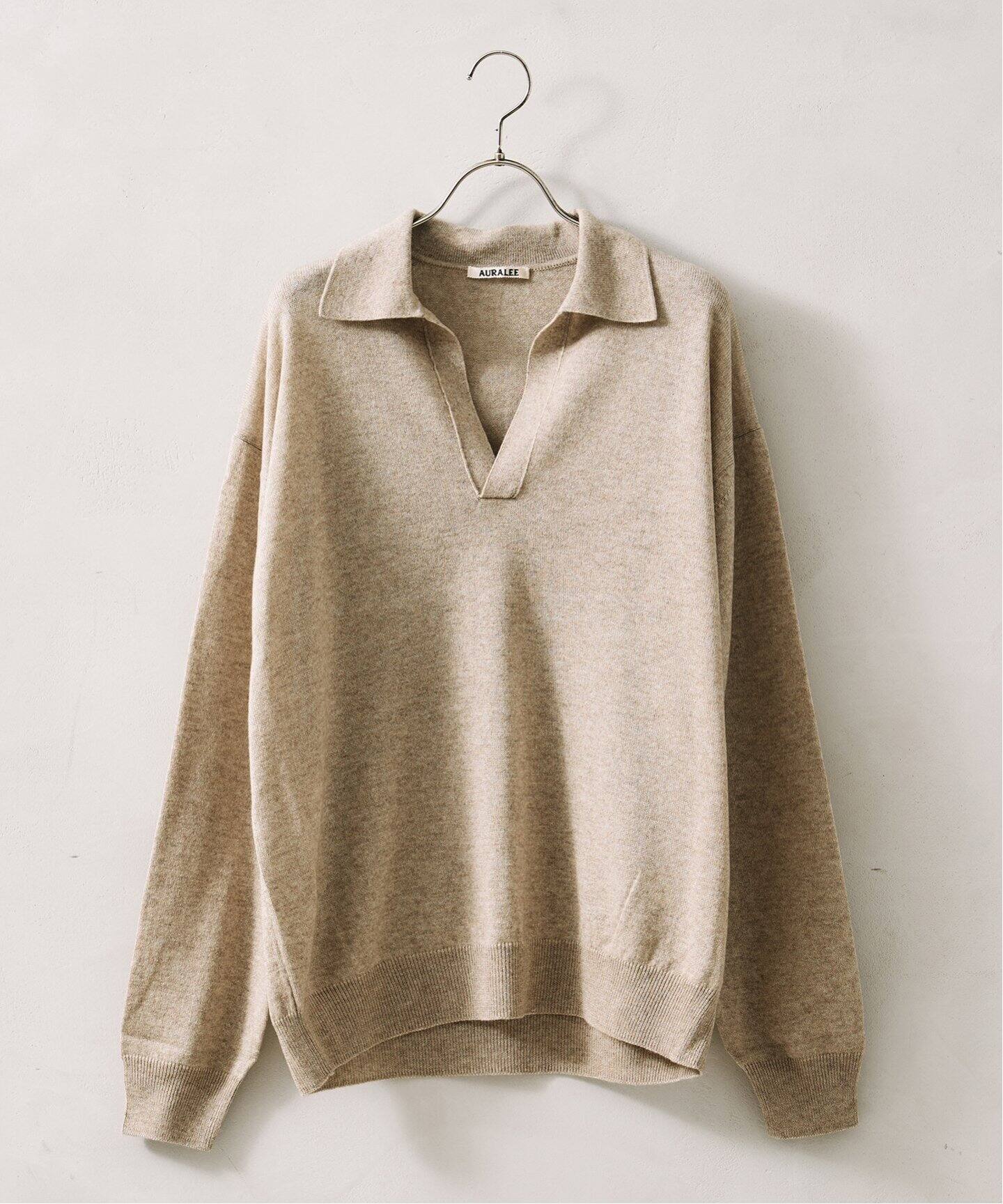 AURALEE / オーラリー】CASHMERE SILK KNIT SKIPPER PO（ニット 