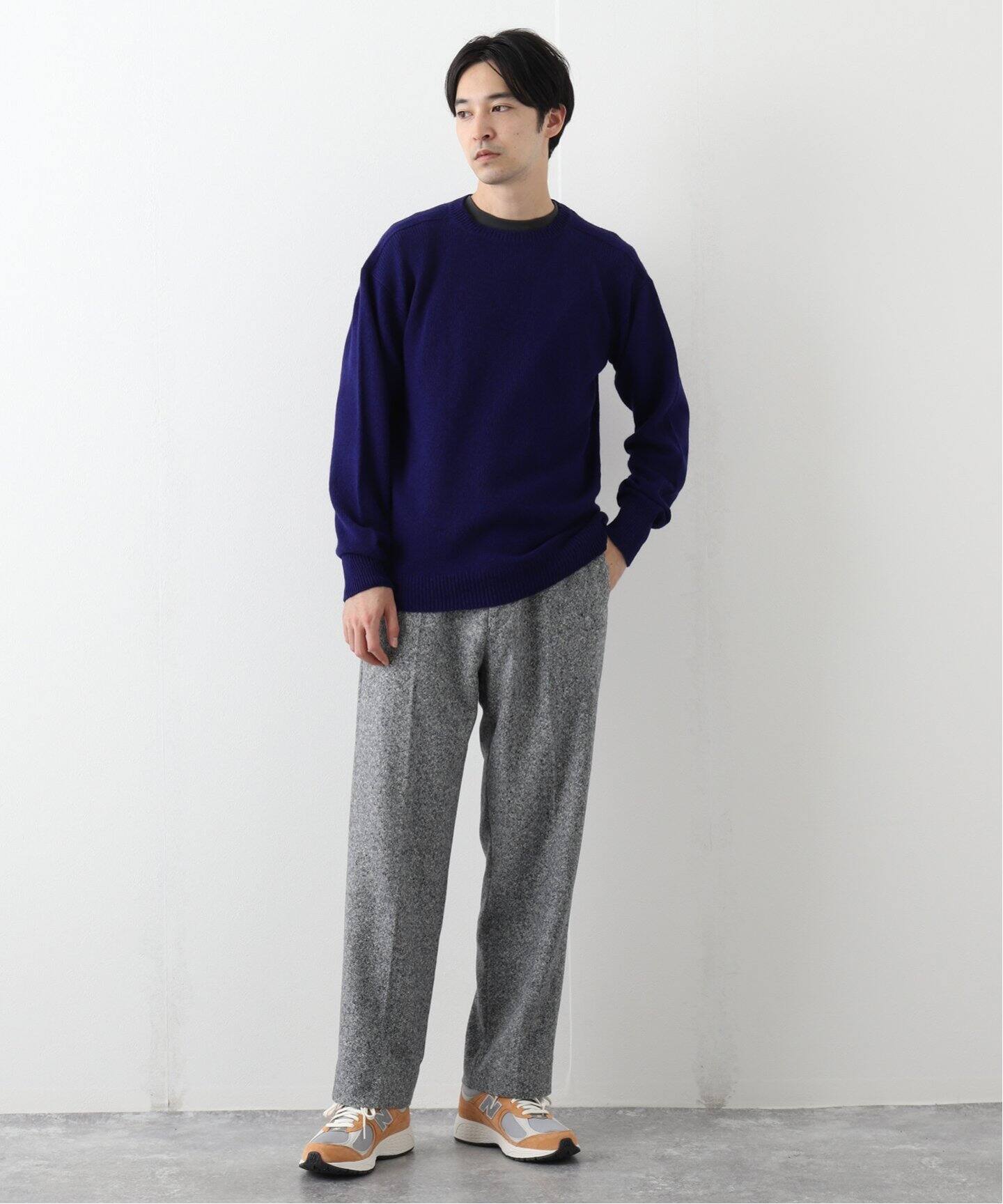 COMOLI / コモリ】ラムズウール ガンジーネックニット（ニット 