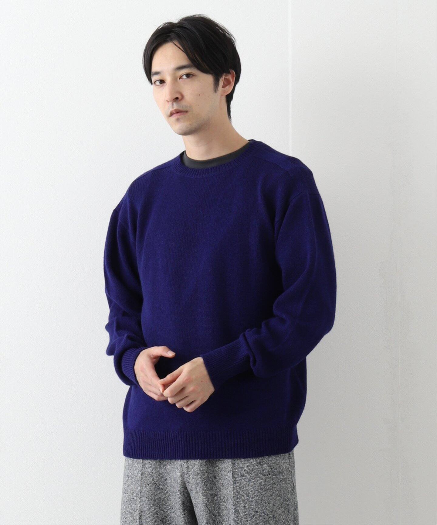 COMOLI / コモリ】ラムズウール ガンジーネックニット（ニット 