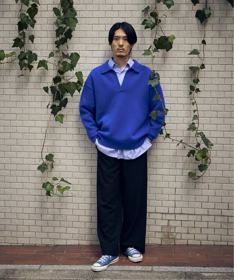 MEIAS / メイアス】別注 カシミヤ スキッパーニット（ニット／セーター 