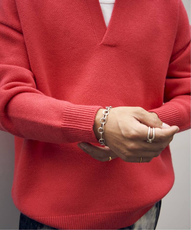 MEIAS / メイアス】別注 カシミヤ スキッパーニット（ニット／セーター 