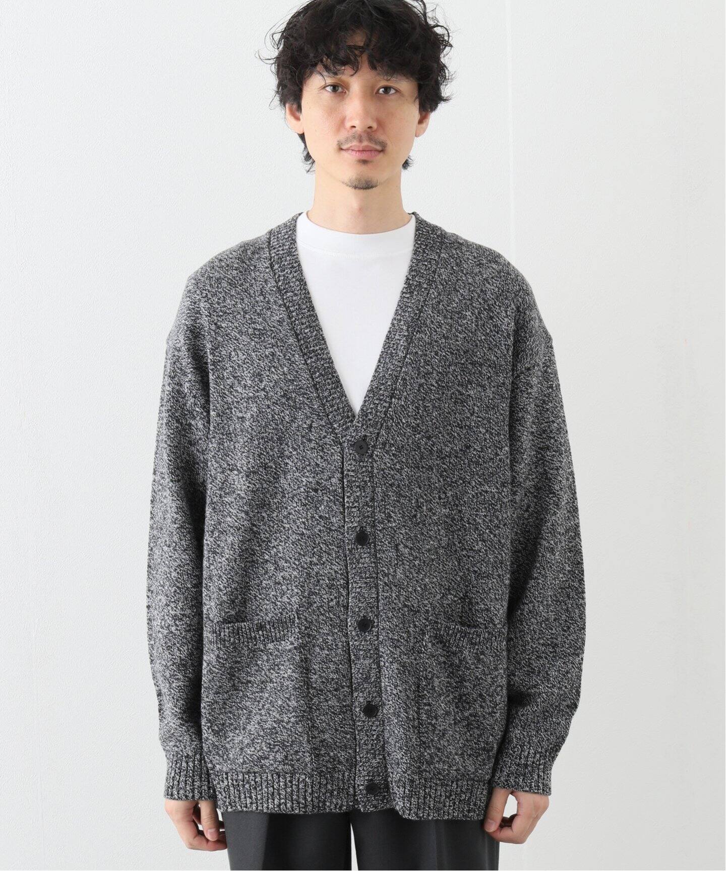 ATON / エイトン】WOOL MOULINE OVERSIZED CARDIGAN（カーディガン  