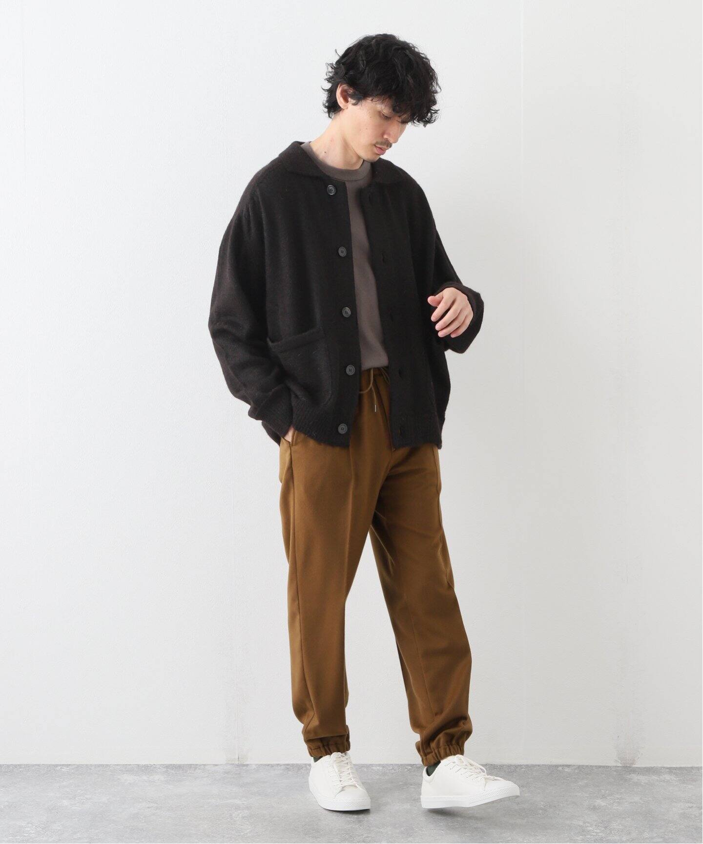 MARKAWARE / マーカウェア】POLO COLLAR CARDIGAN ALPACA  