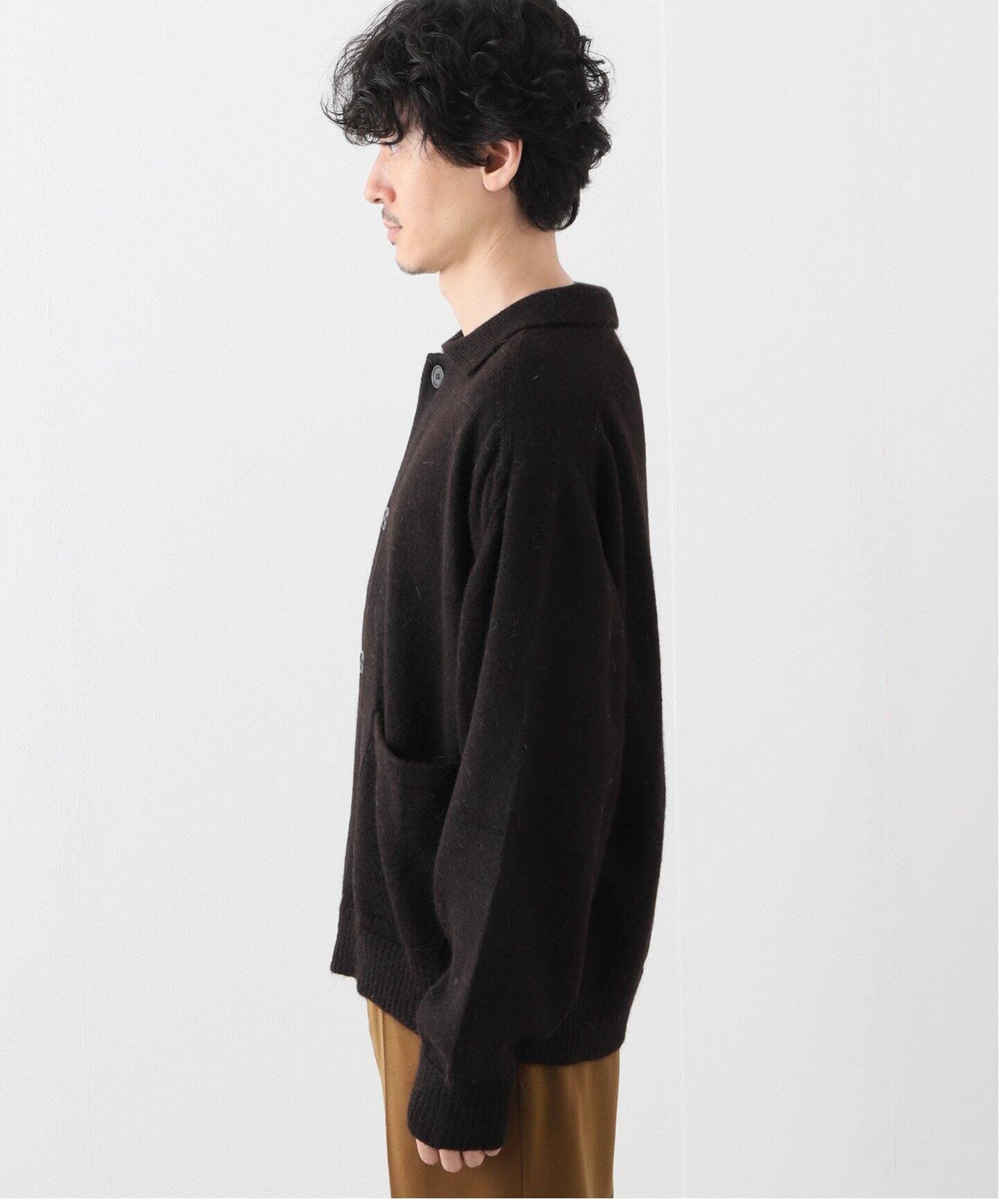 MARKAWARE / マーカウェア】POLO COLLAR CARDIGAN ALPACA  