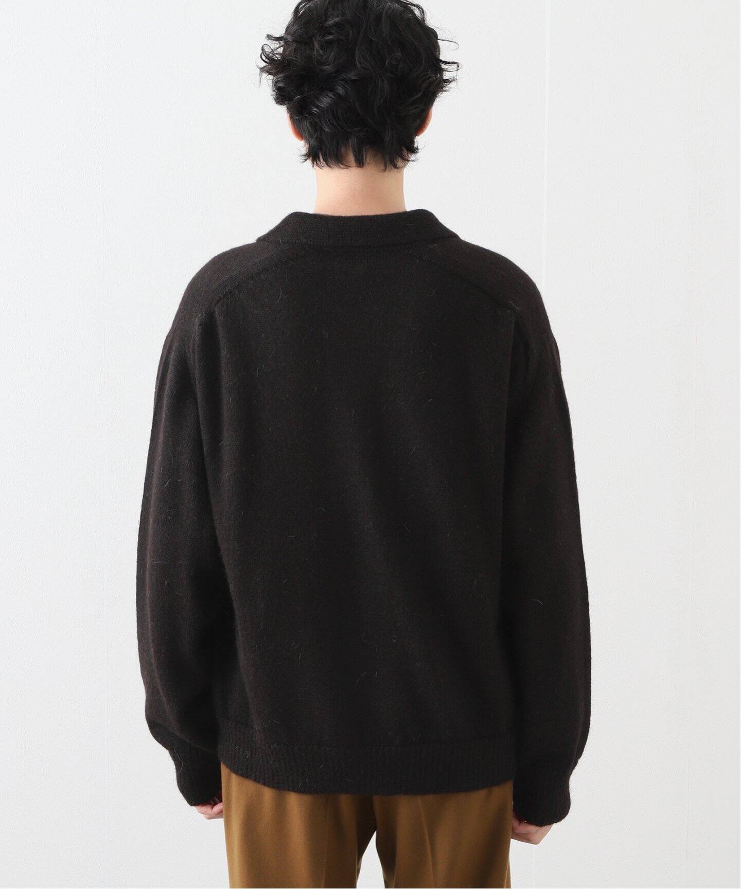MARKAWARE / マーカウェア】POLO COLLAR CARDIGAN ALPACA  