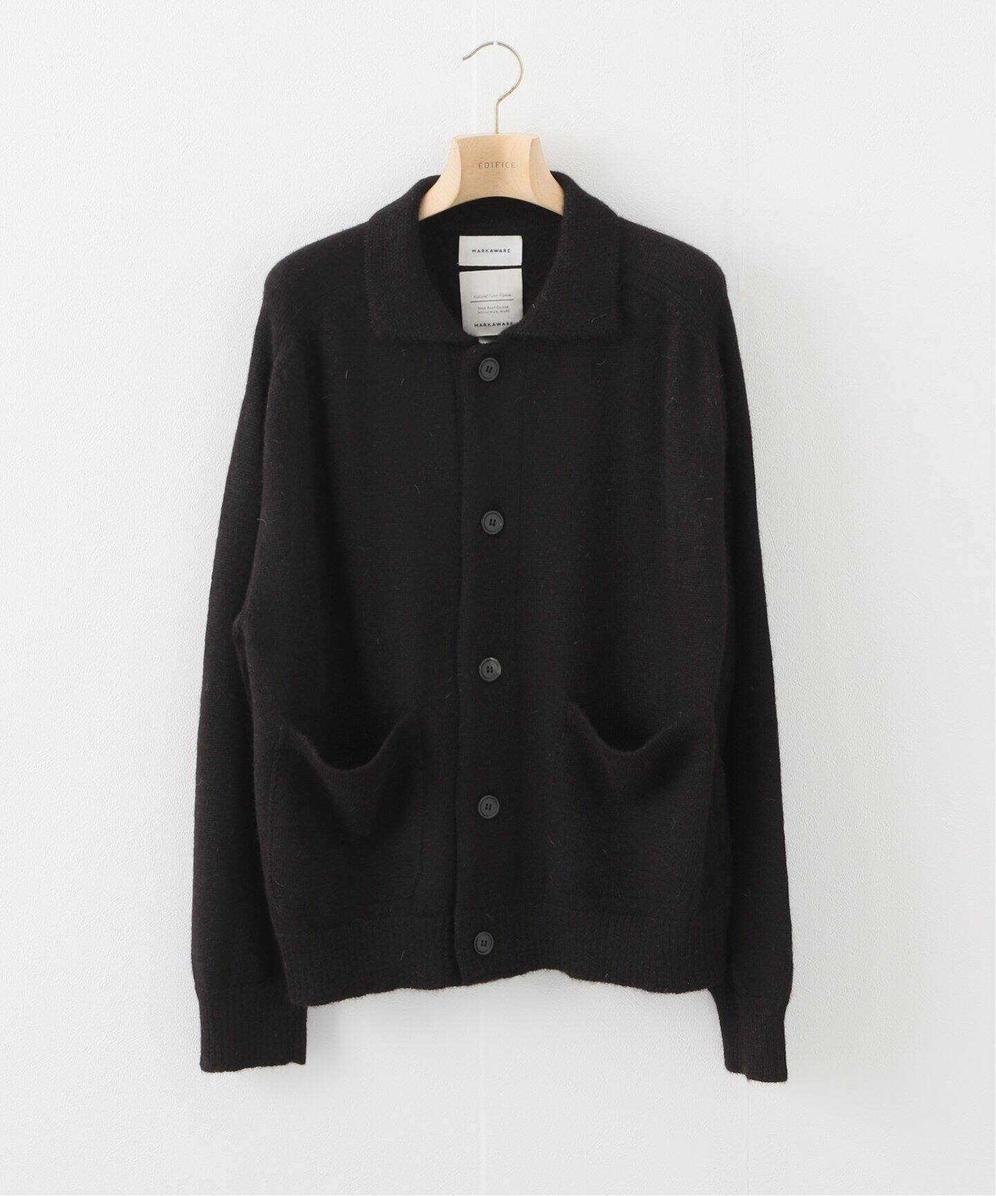 MARKAWARE / マーカウェア】POLO COLLAR CARDIGAN ALPACA  